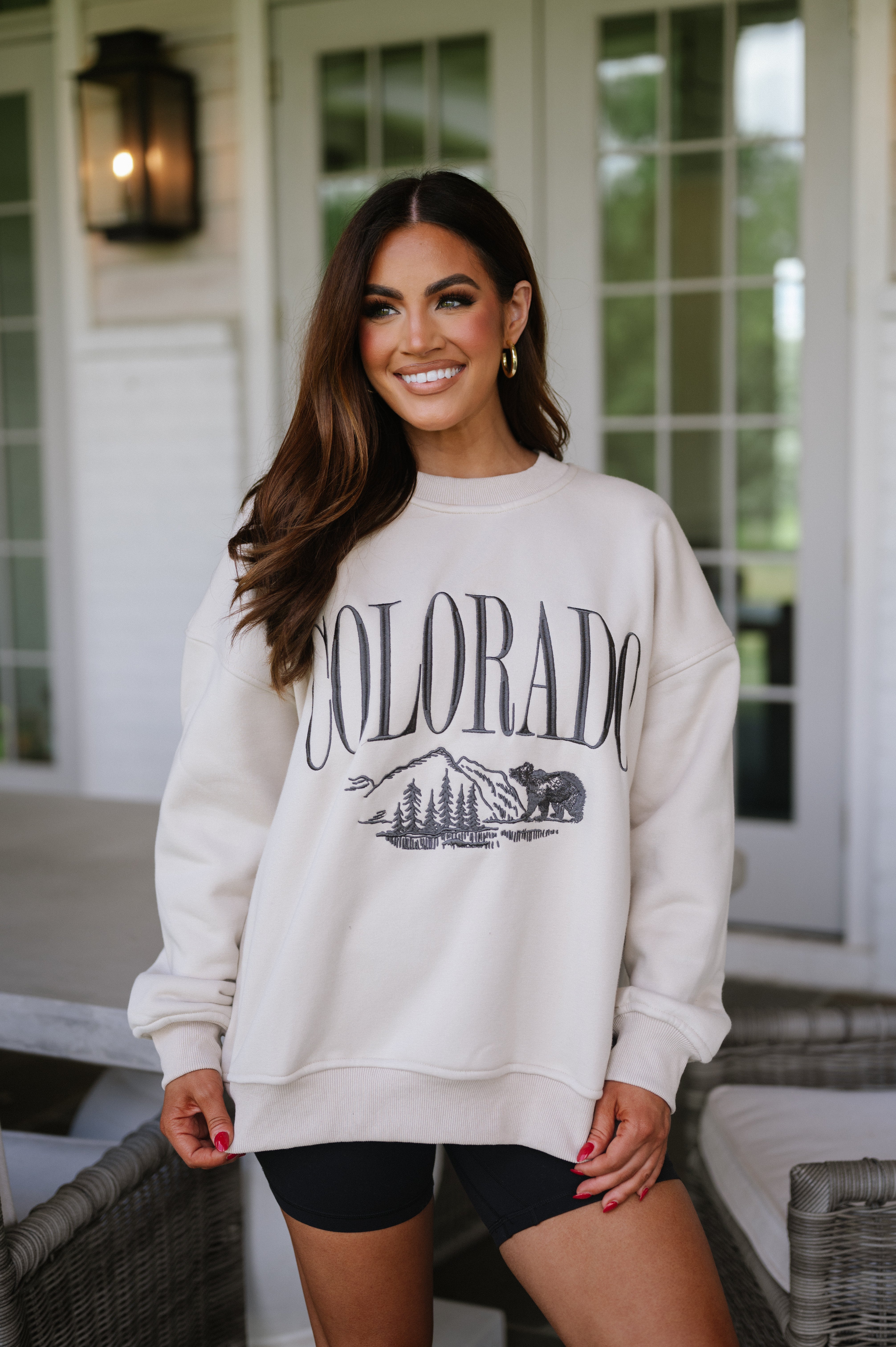 Colorado Oversized Sweatshirt-Beige