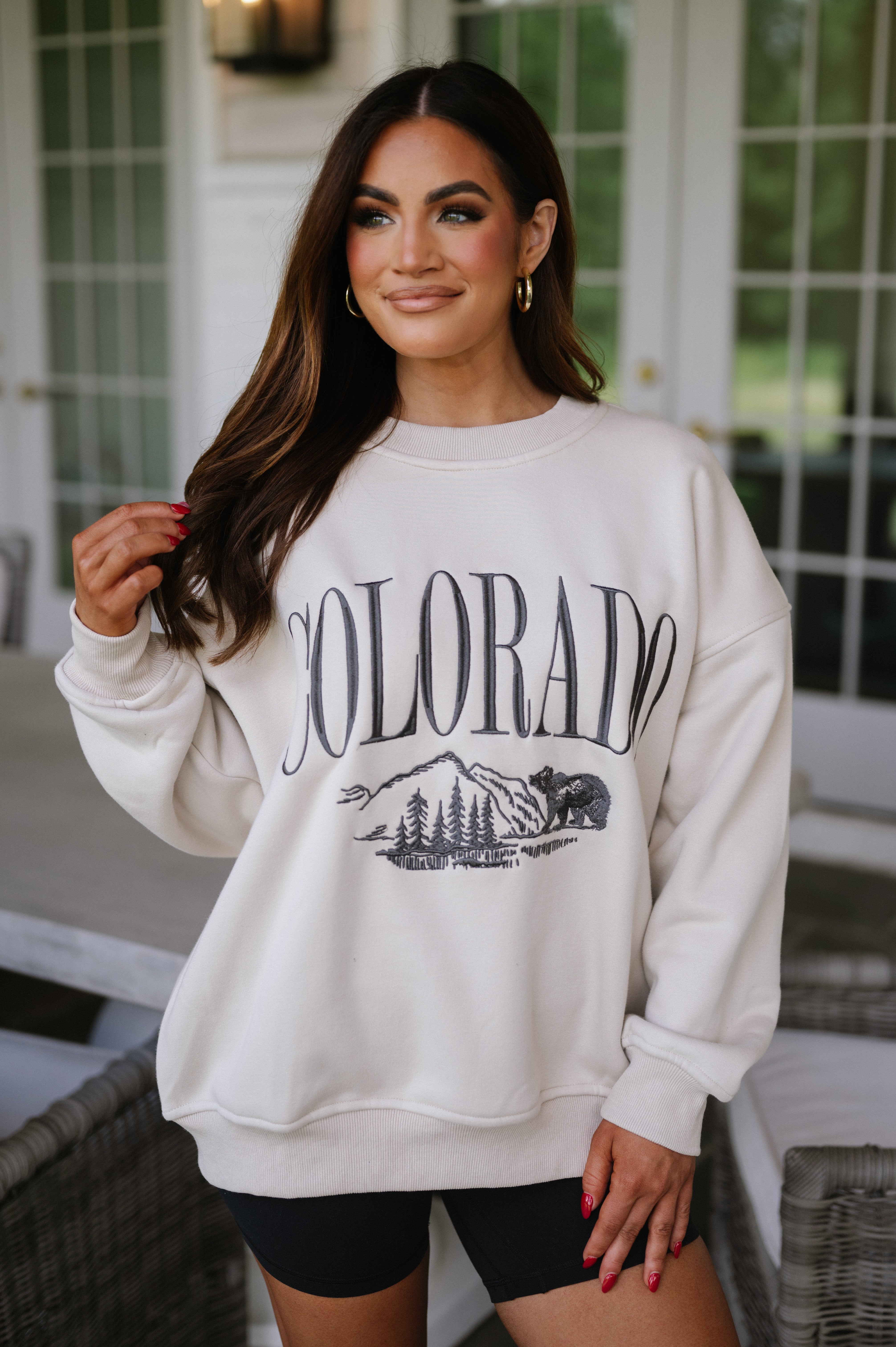 Colorado Oversized Sweatshirt-Beige