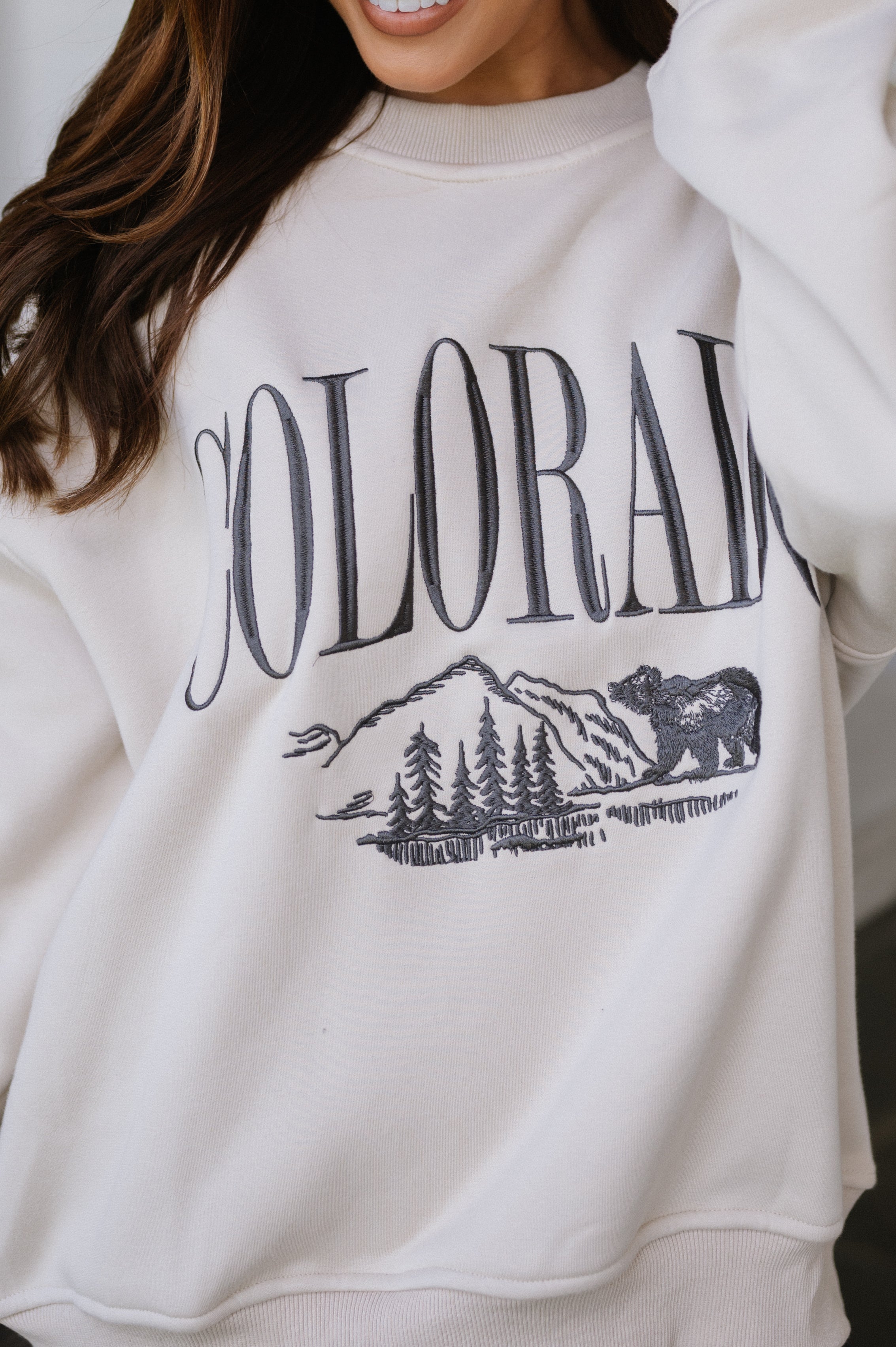 Colorado Oversized Sweatshirt-Beige