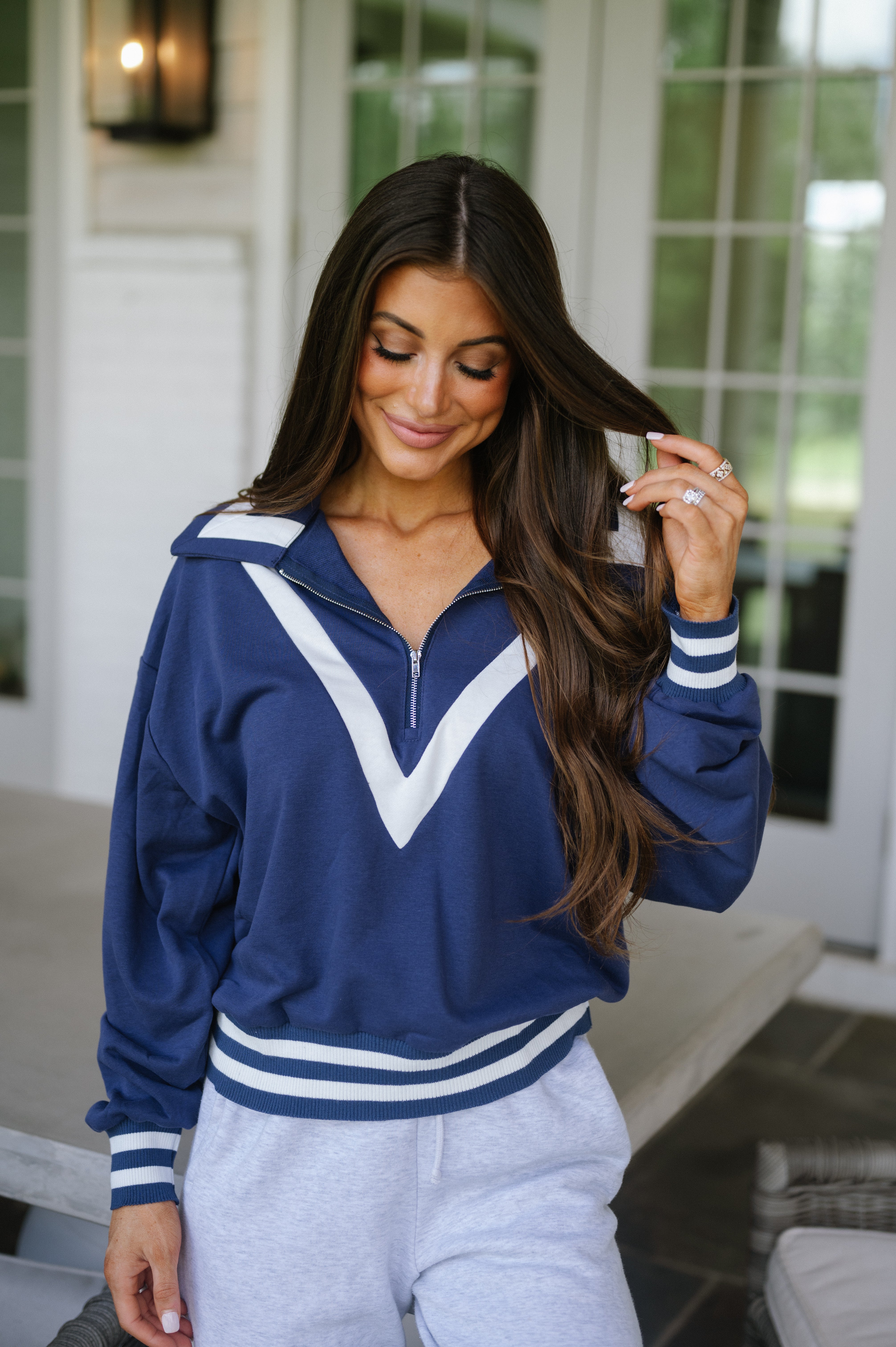 One Day Navy Stripe Sweater