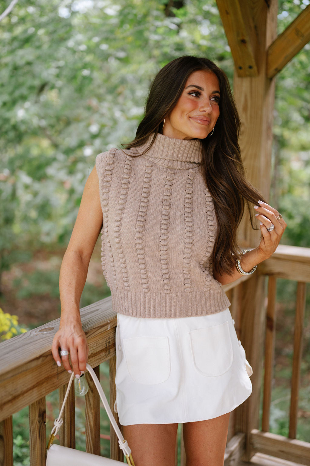 Willow Sleeveless Sweater-Taupe