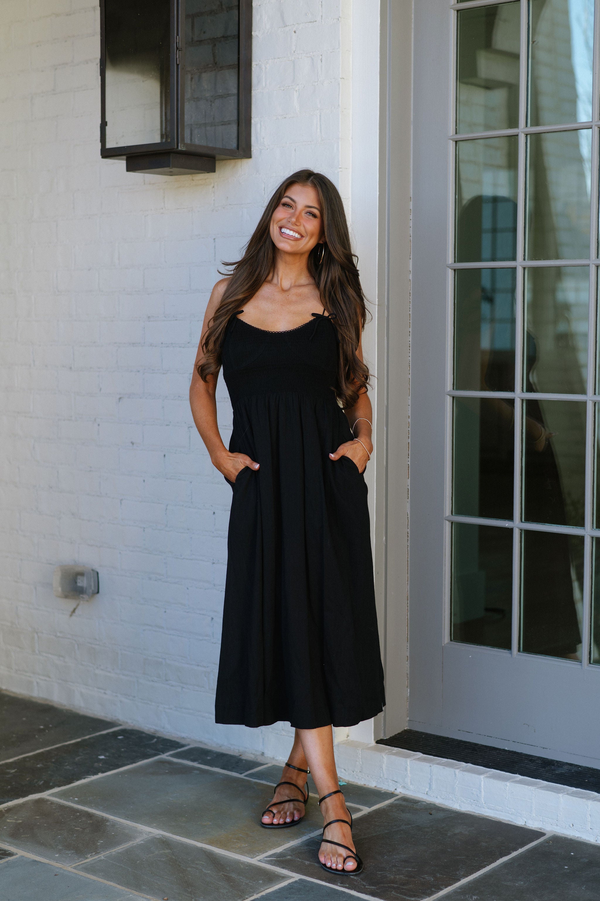 Lake Midi Dress-Black