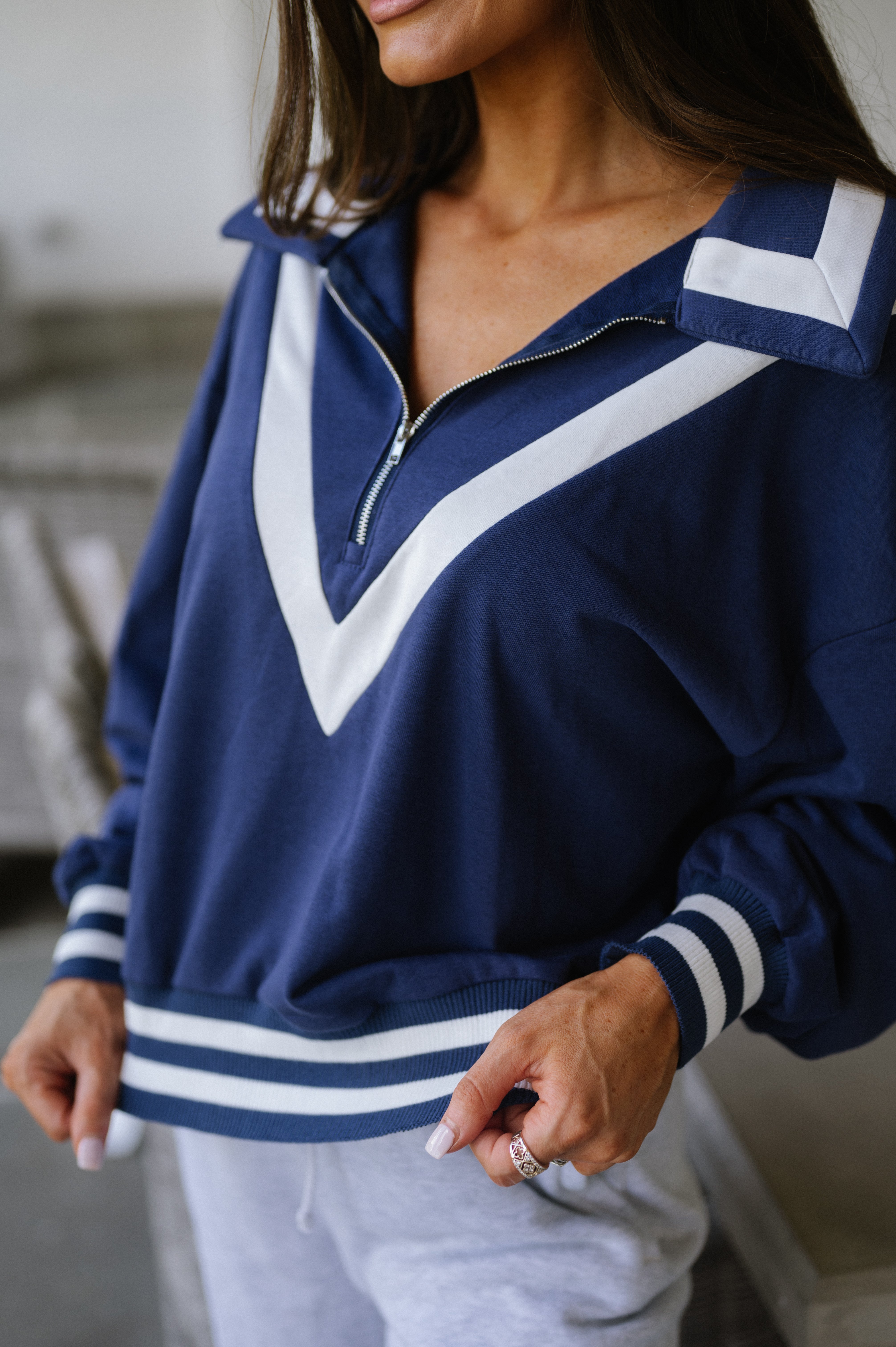 One Day Navy Stripe Sweater