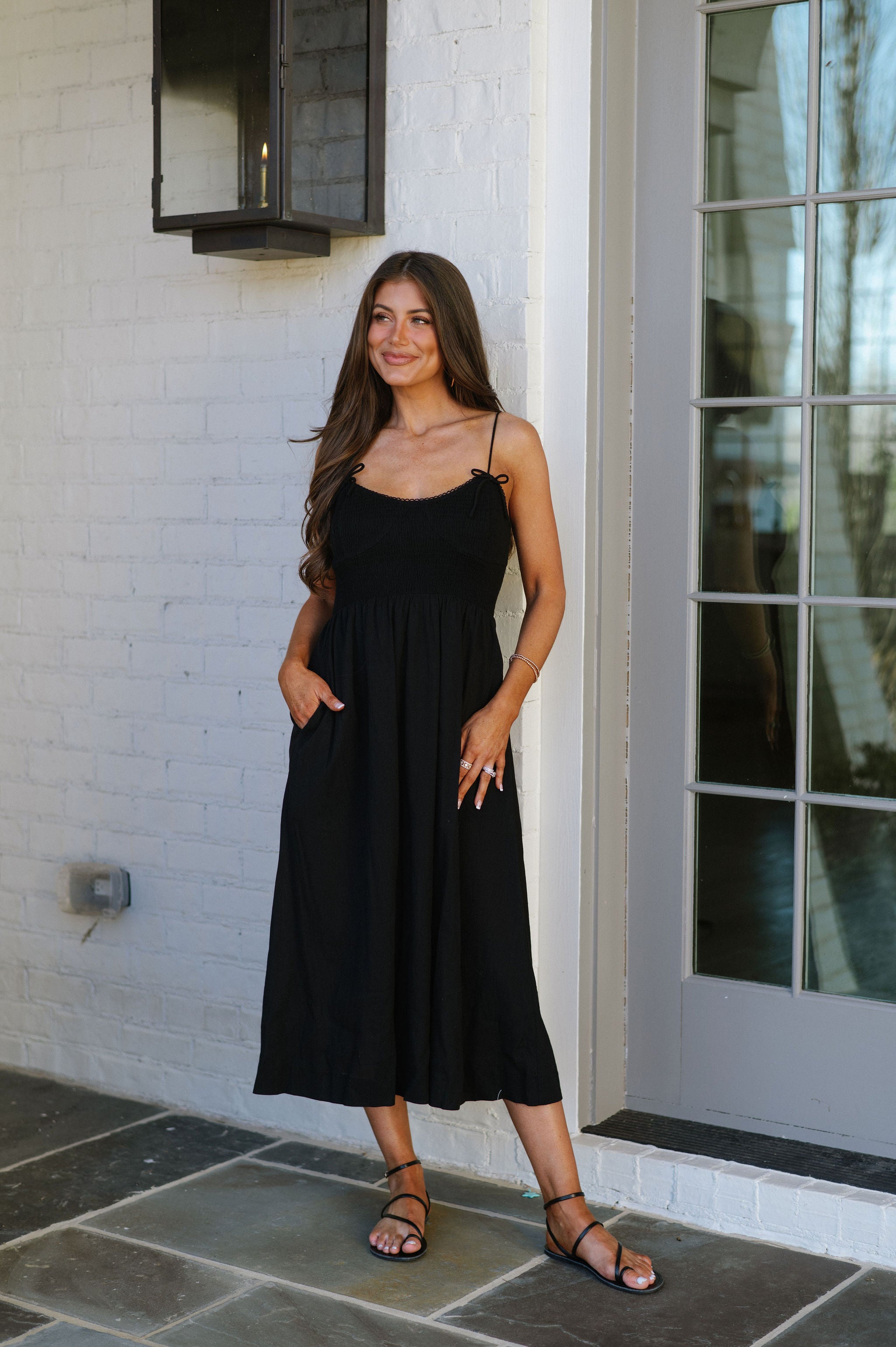 Lake Midi Dress-Black