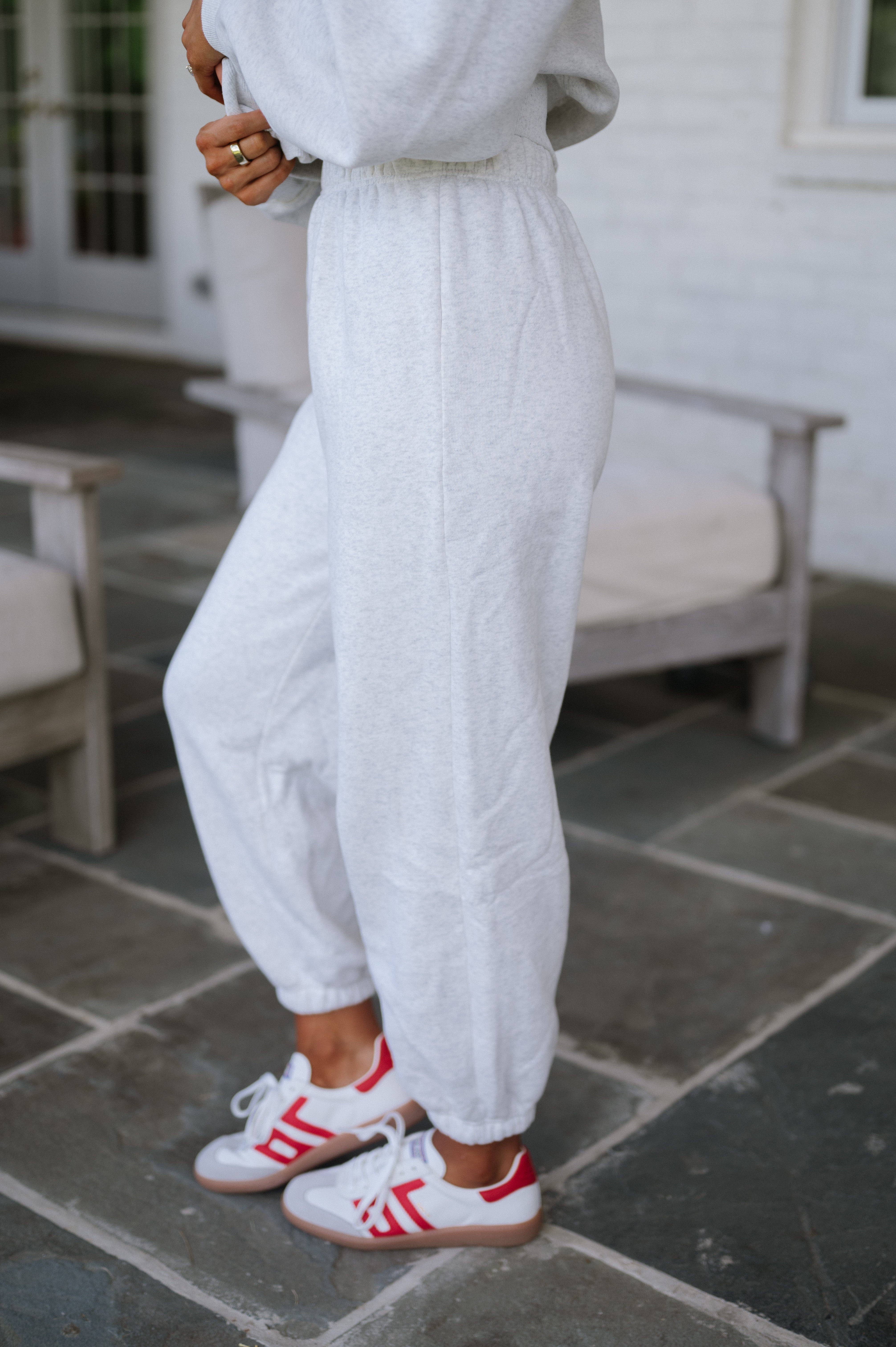 Swirly Comfy Joggers-Grey