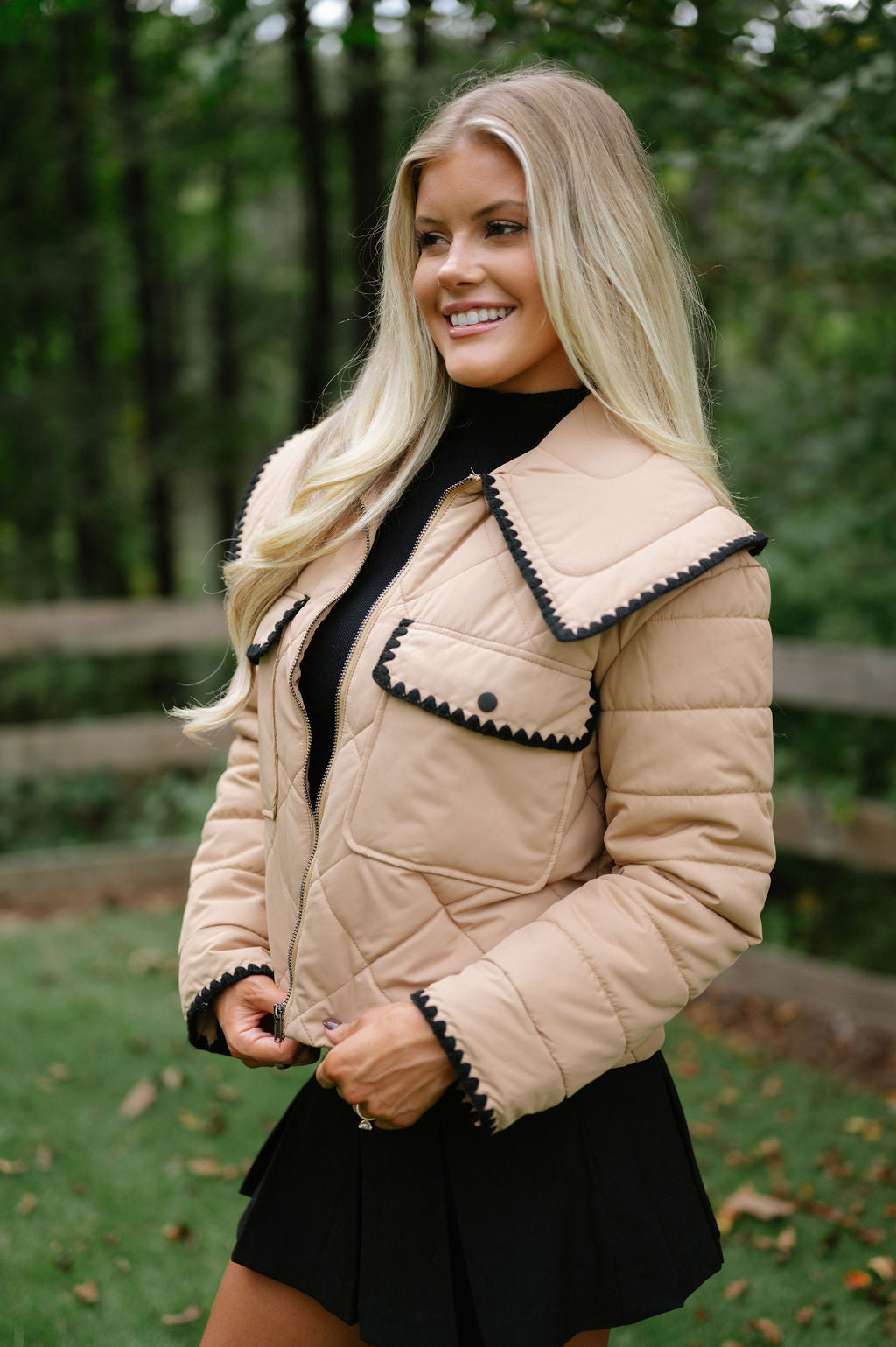 Boston Quilted Puffer- Camel