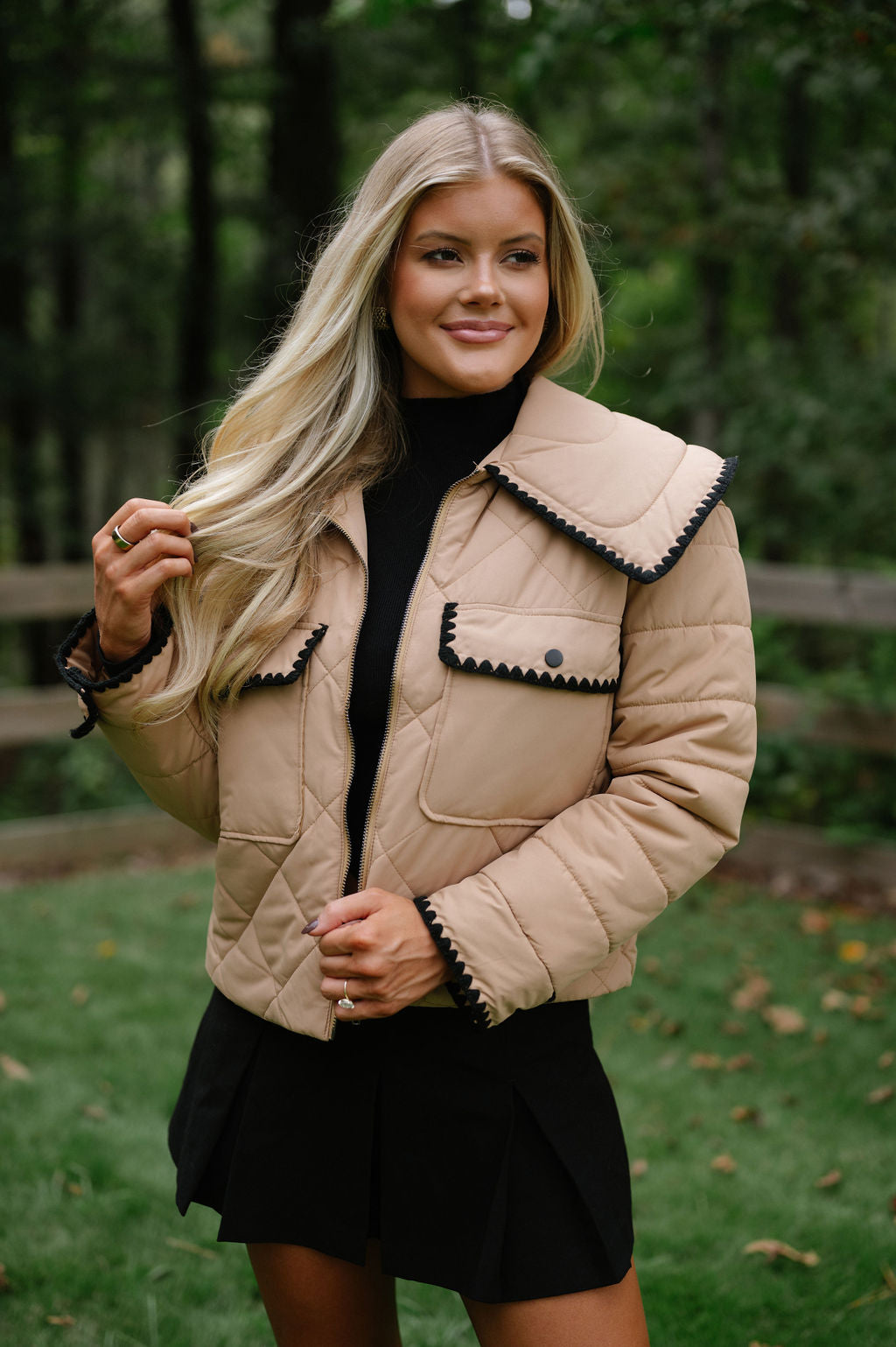 Boston Quilted Puffer- Camel