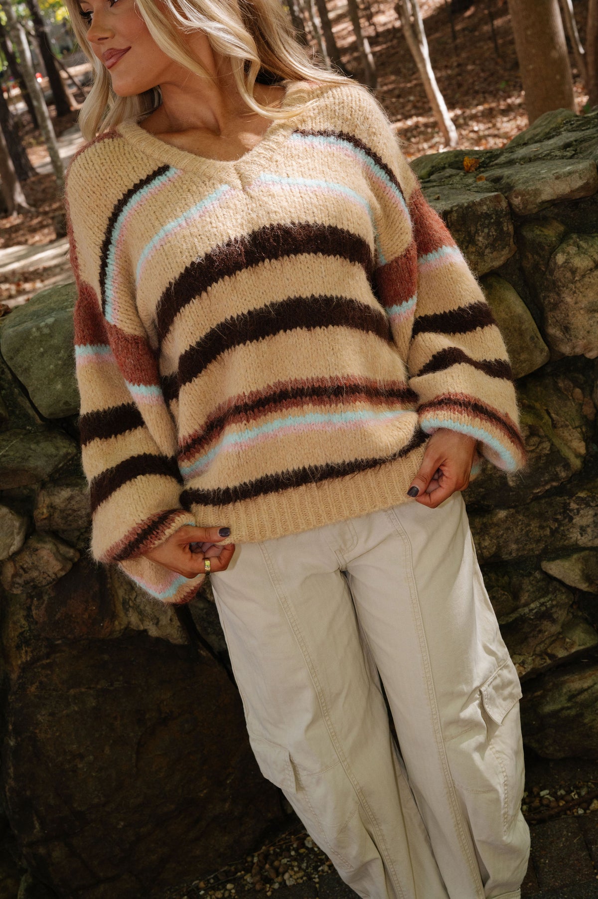 Elaina Multi Stripe Sweater