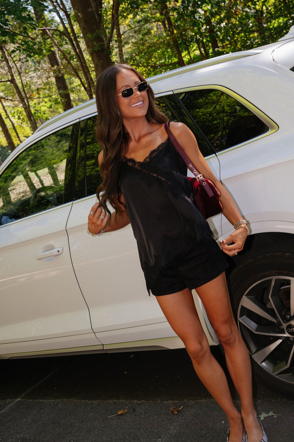 Lace Cami Top- Black