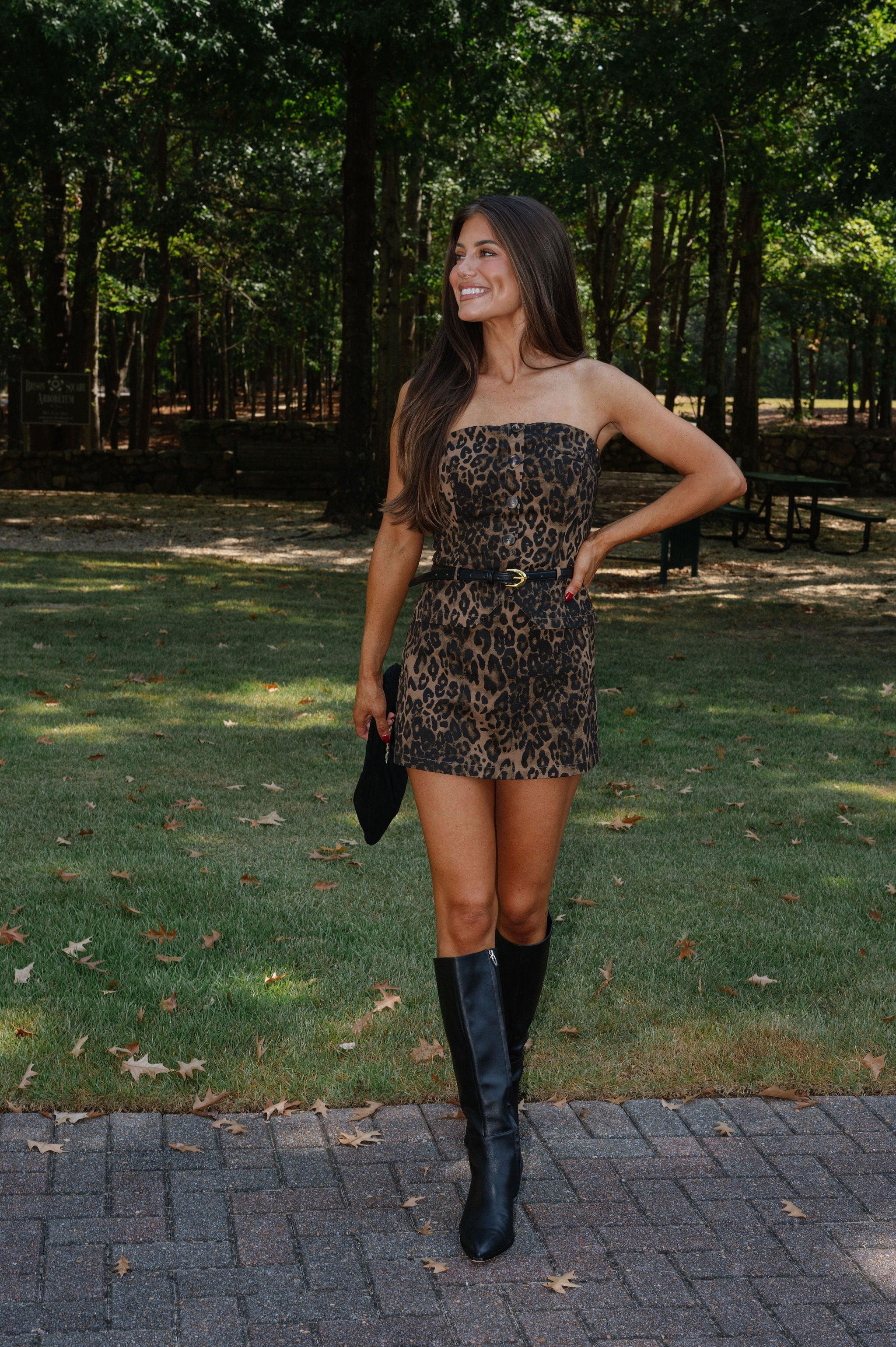 Belted Leopard Printed Romper
