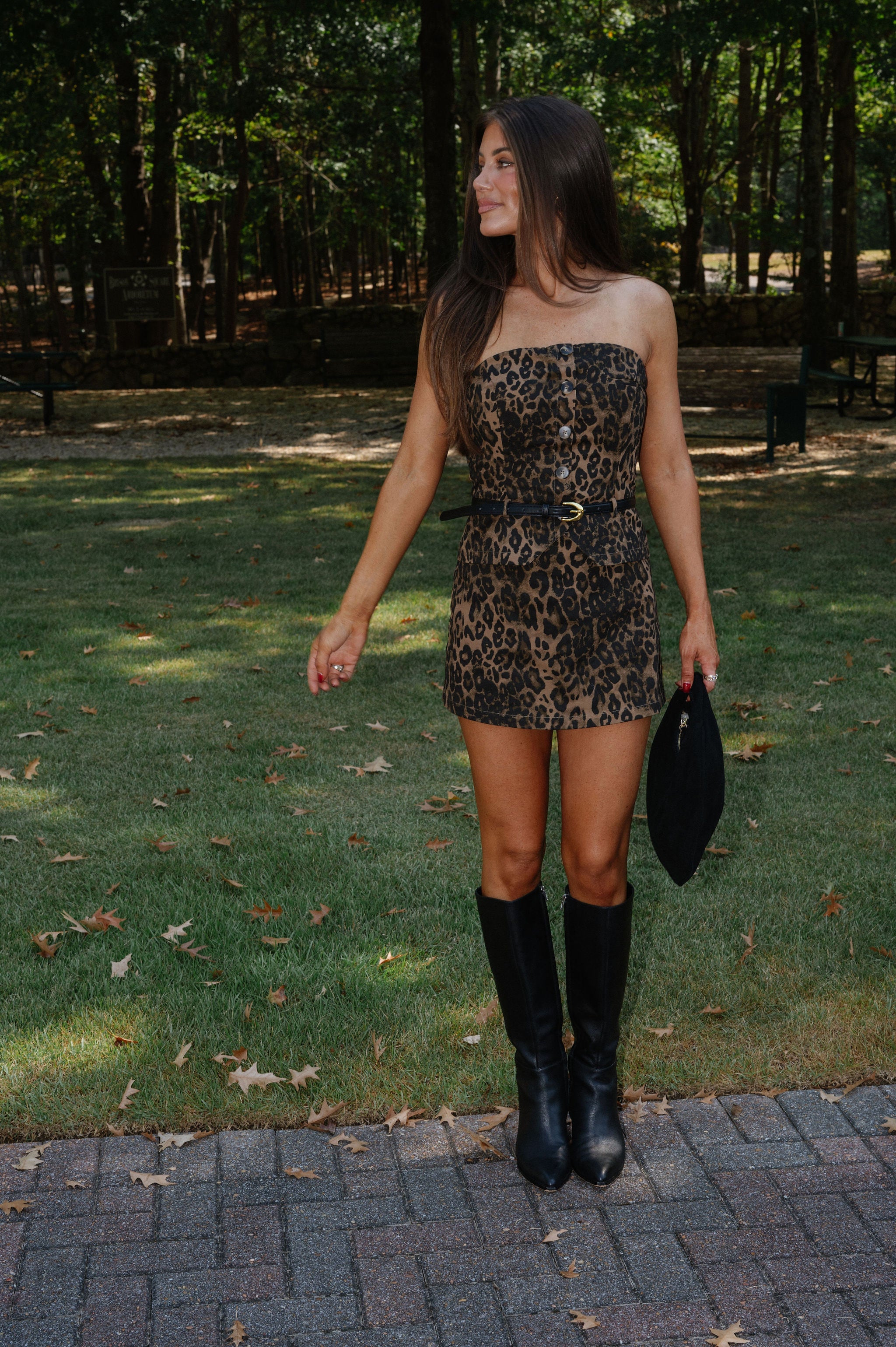 Belted Leopard Printed Romper