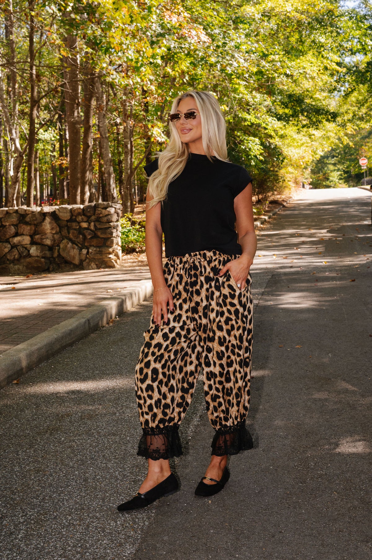 Leopard Lace Bloom Pant