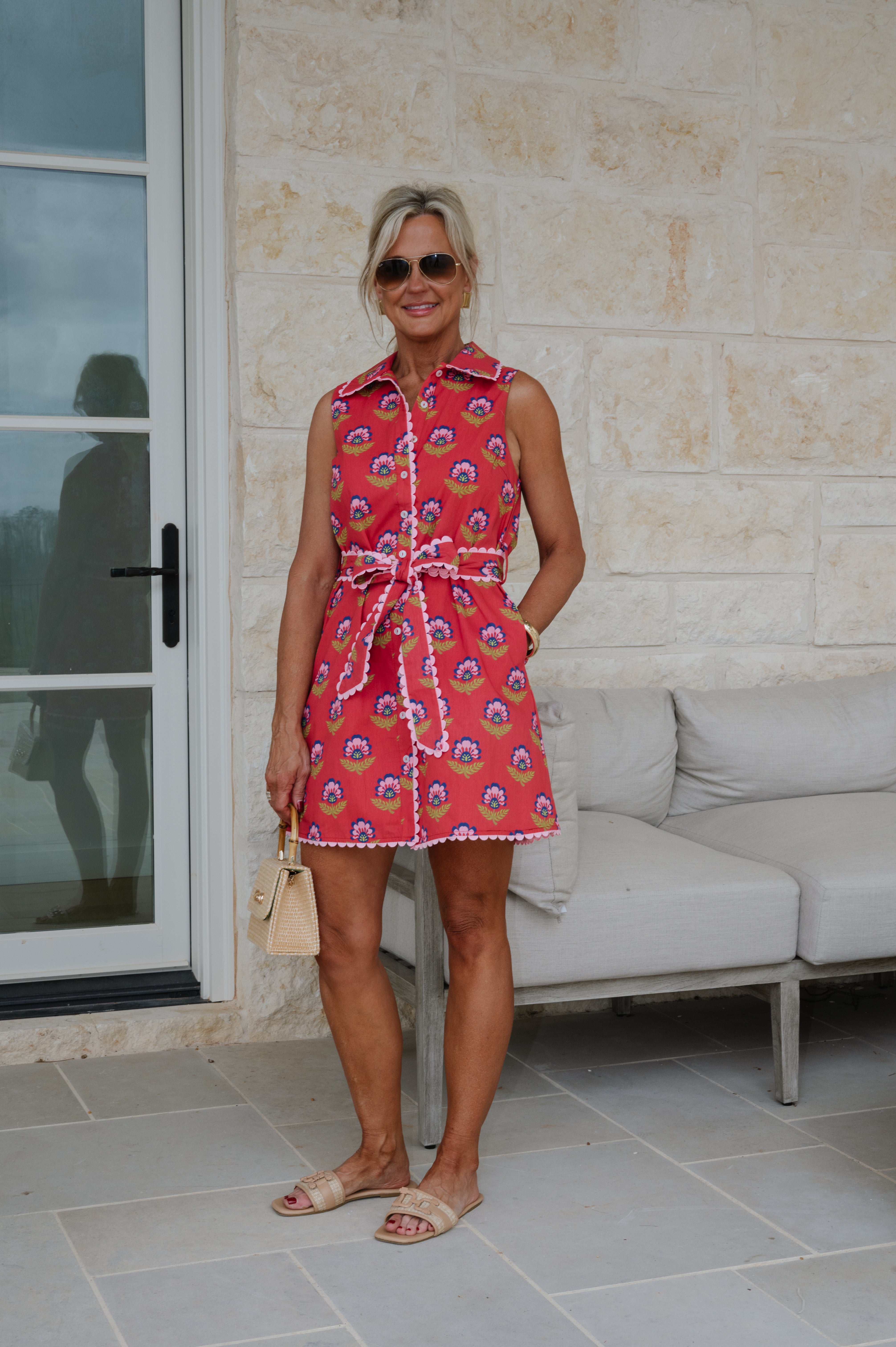 Tilly Dress-Red/multi