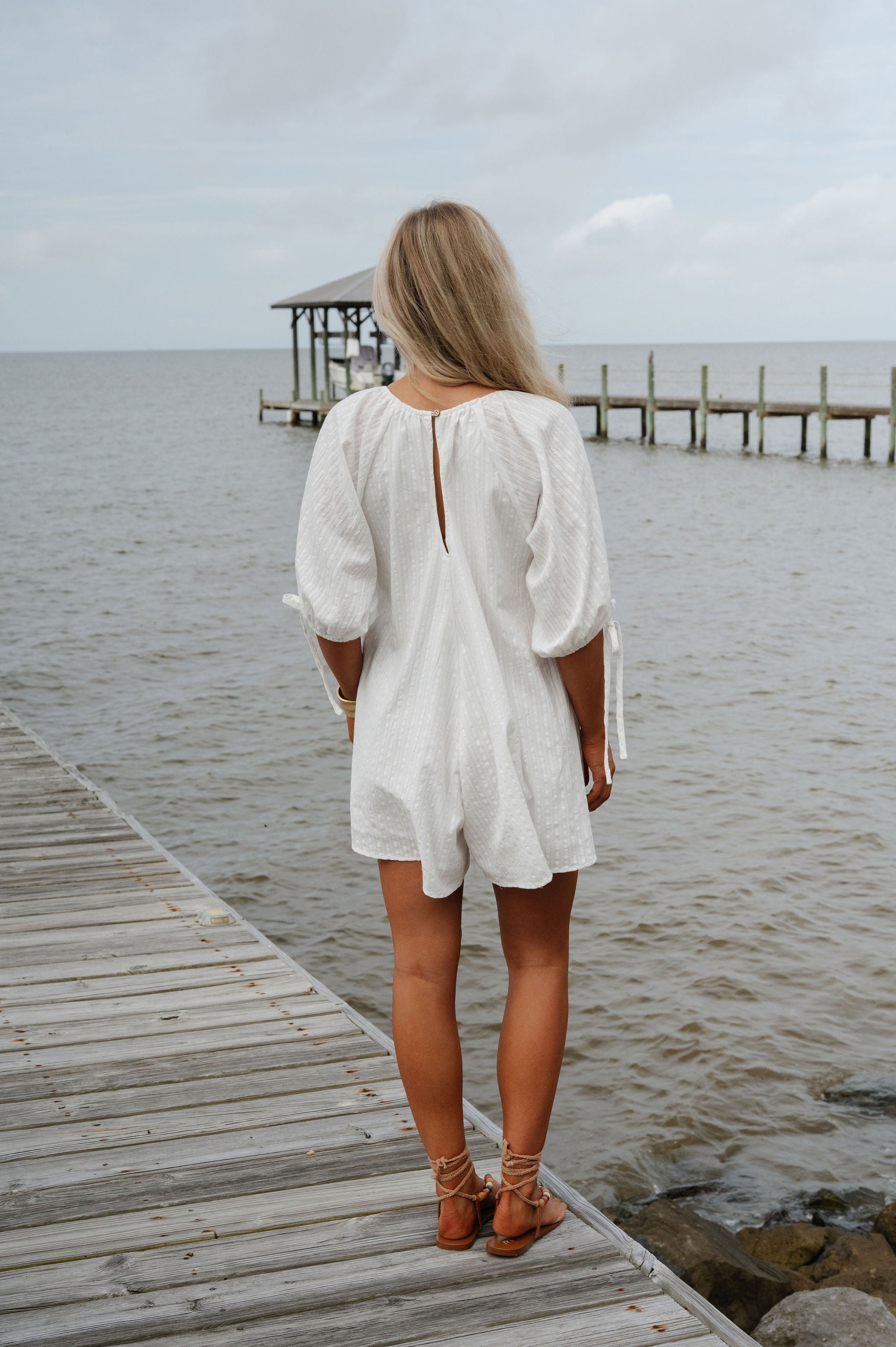 Striped Cotton Romper