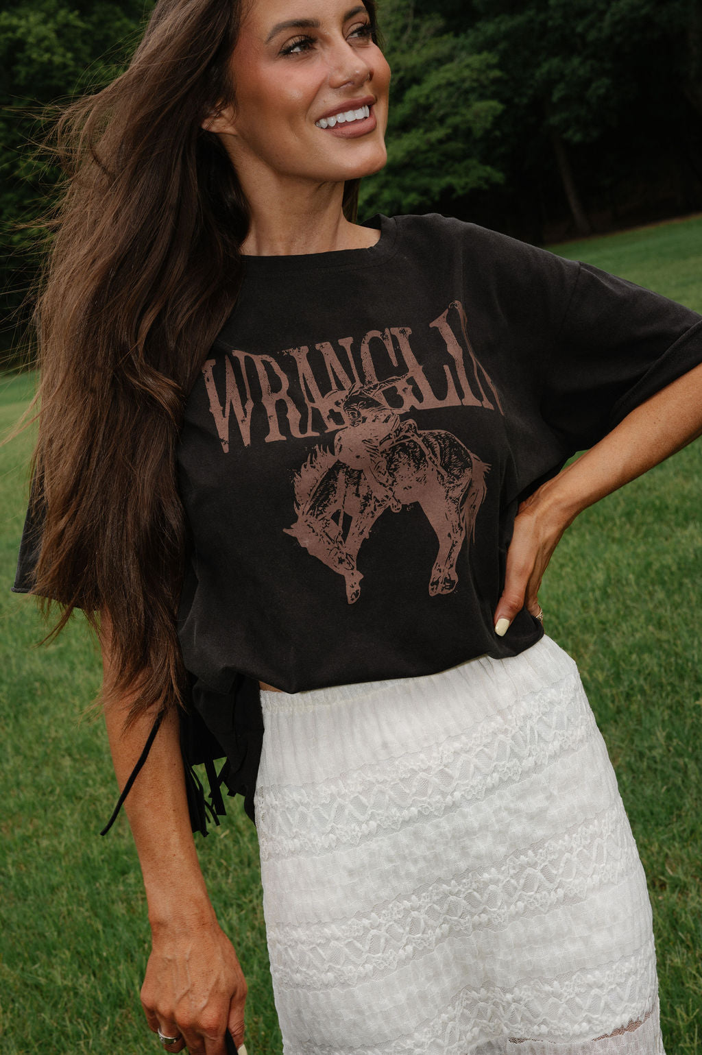 Wranglin Tee-Black