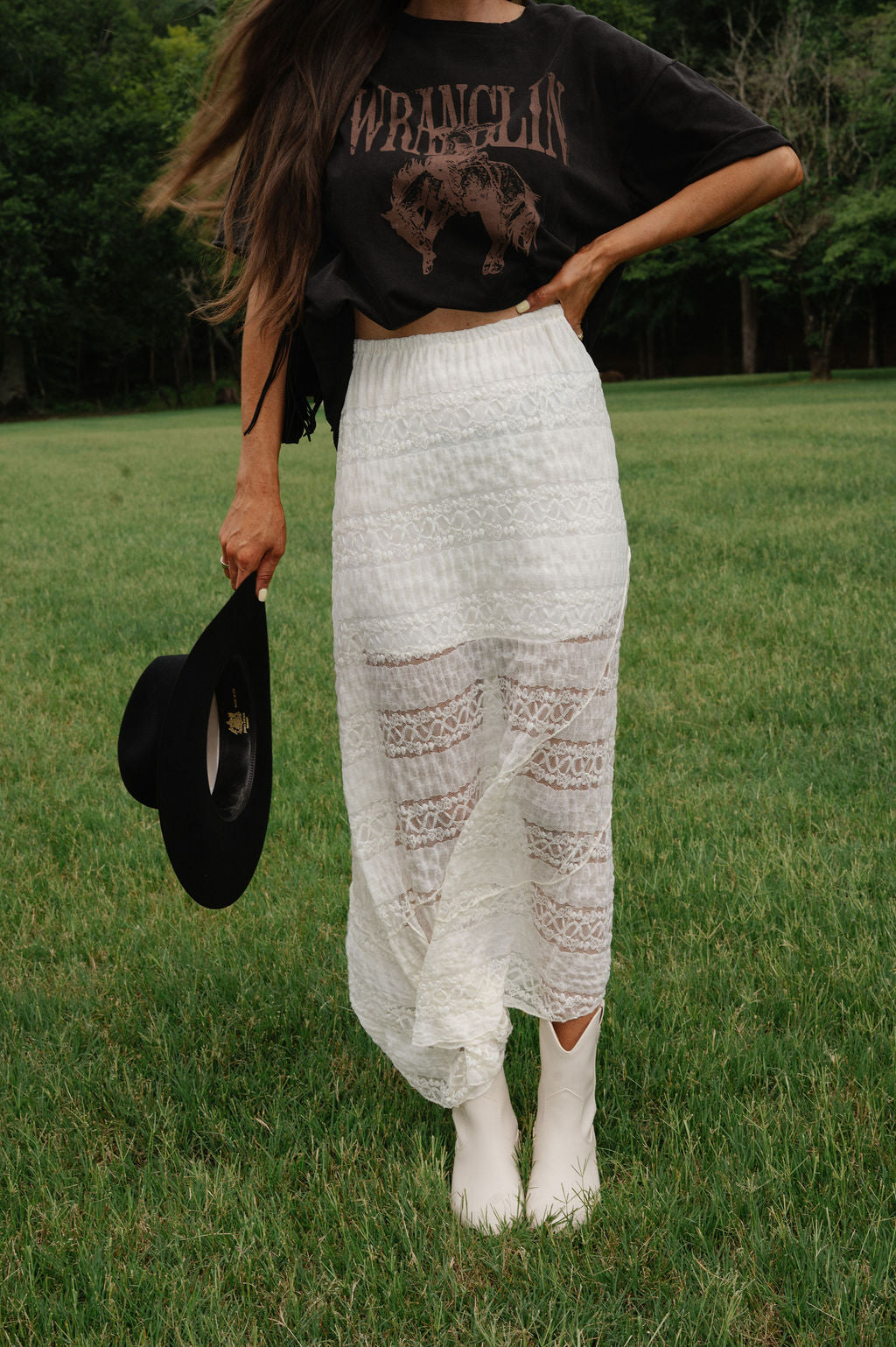 Lula Lace Skirt-Cream