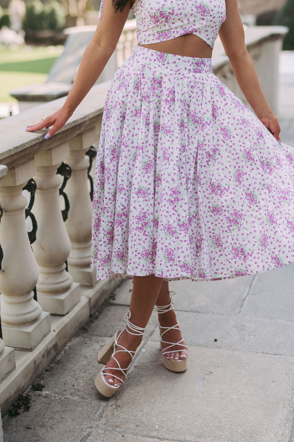 Riley Floral Midi Skirt Set