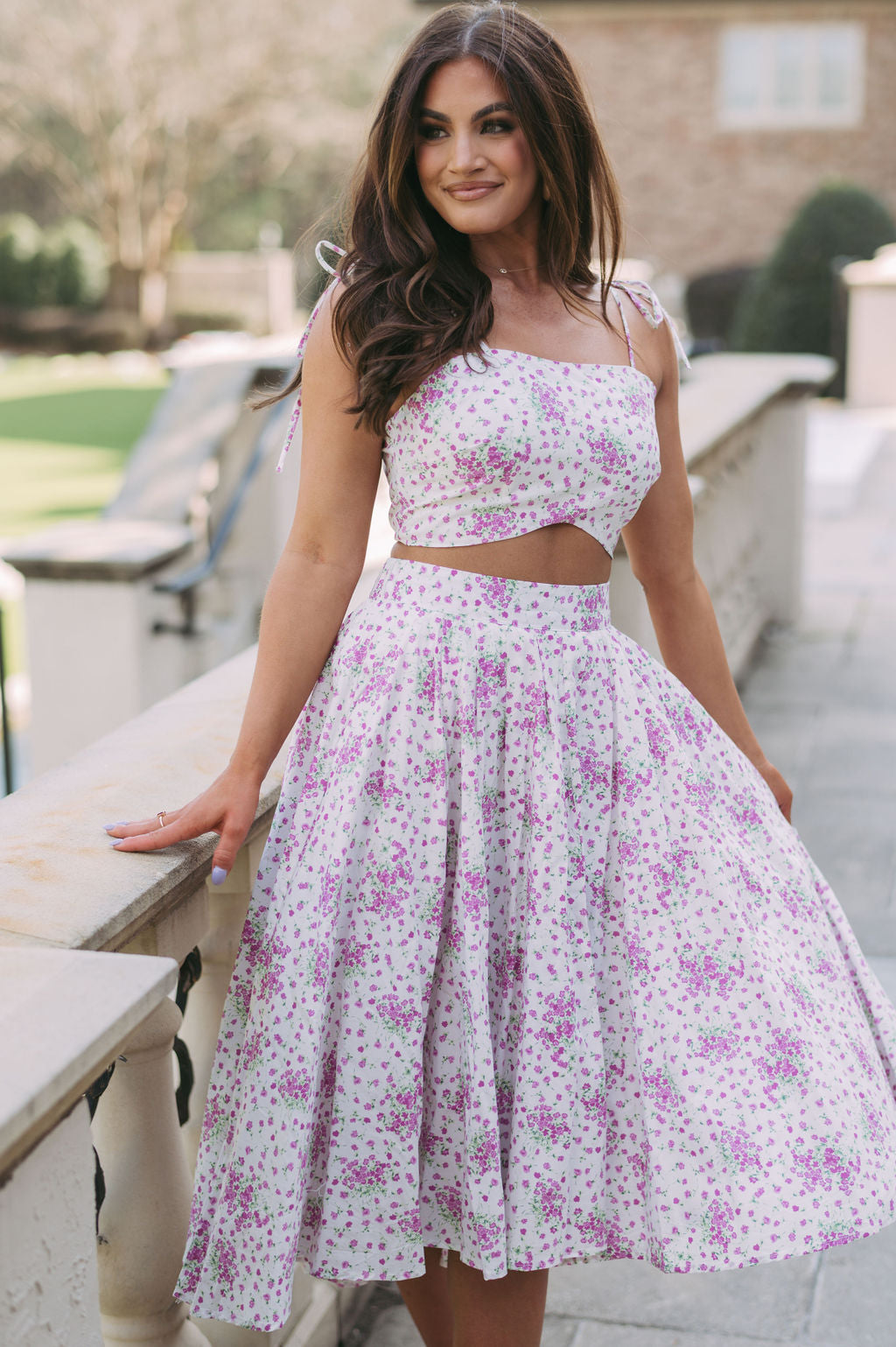 Riley Floral Midi Skirt Set
