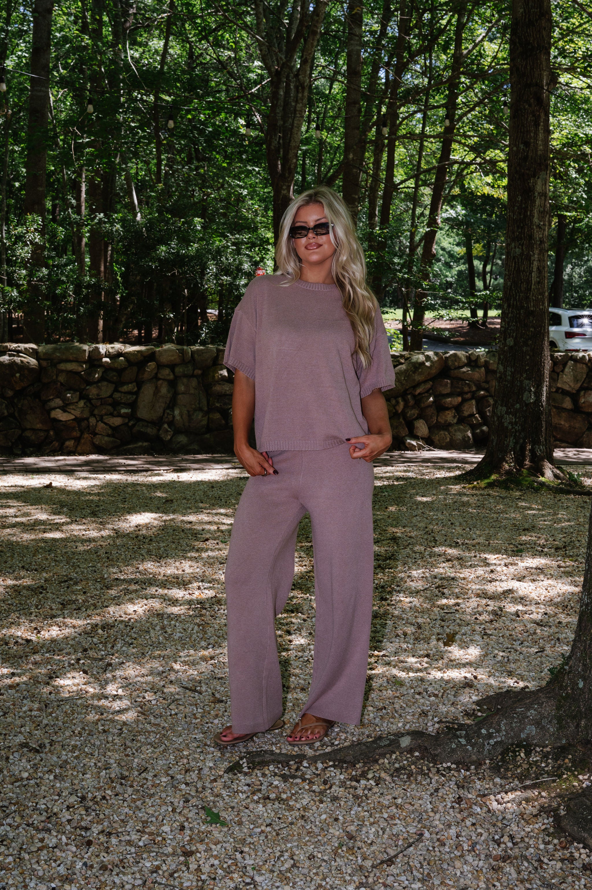 Stanton Knit Pants Set- Mushroom