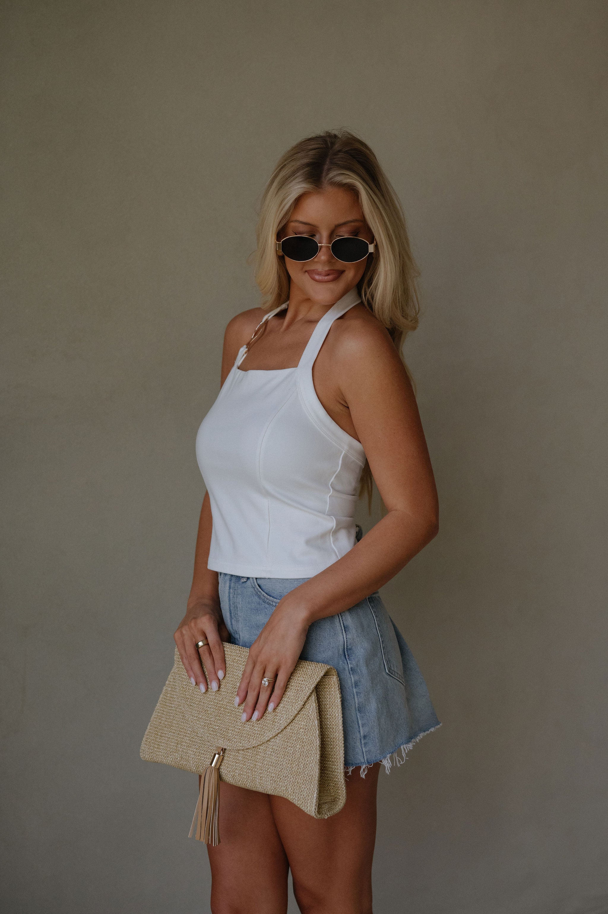 Winnie Halter Top-White
