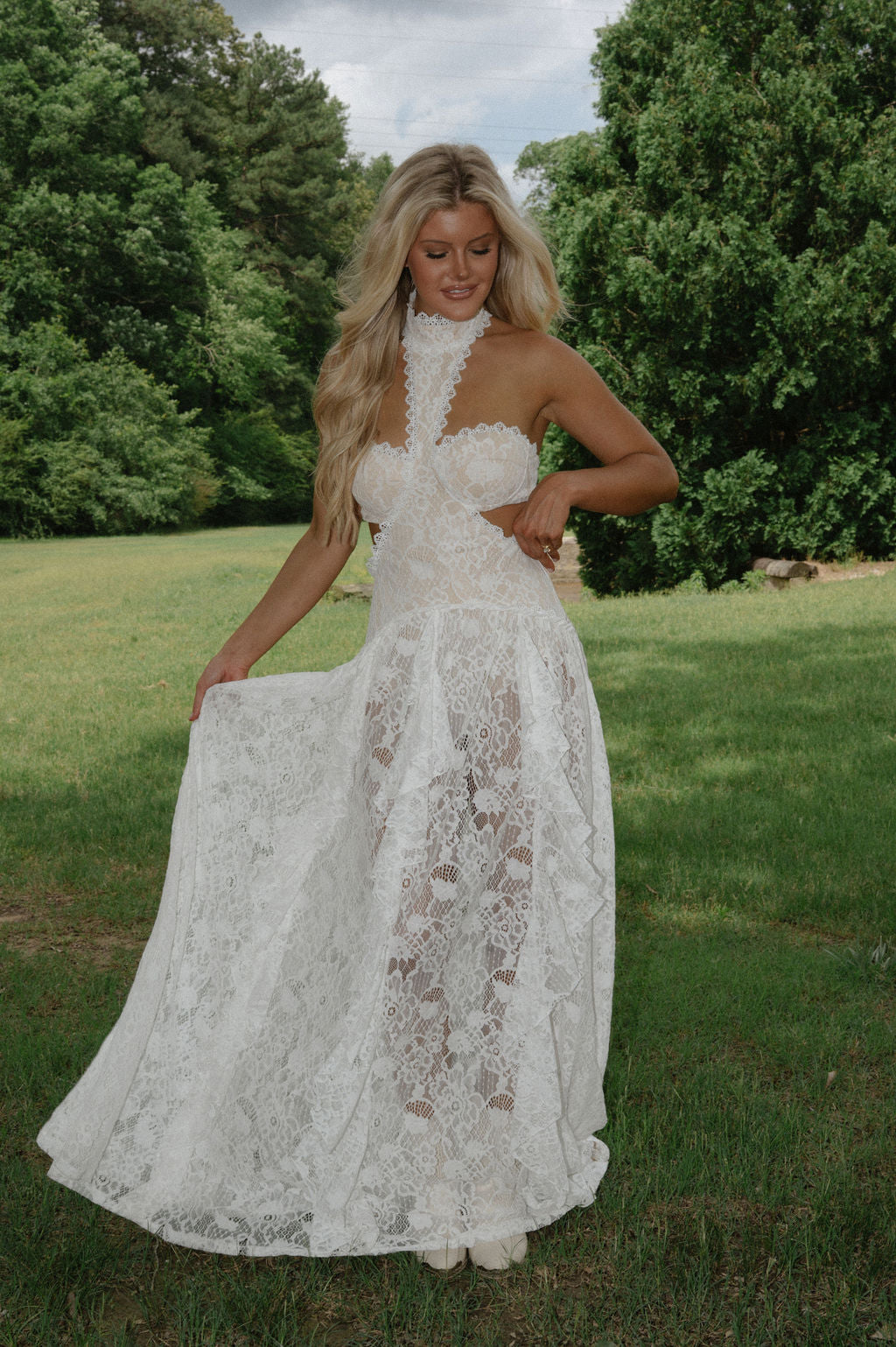 Margo Tiered Maxi- Off White