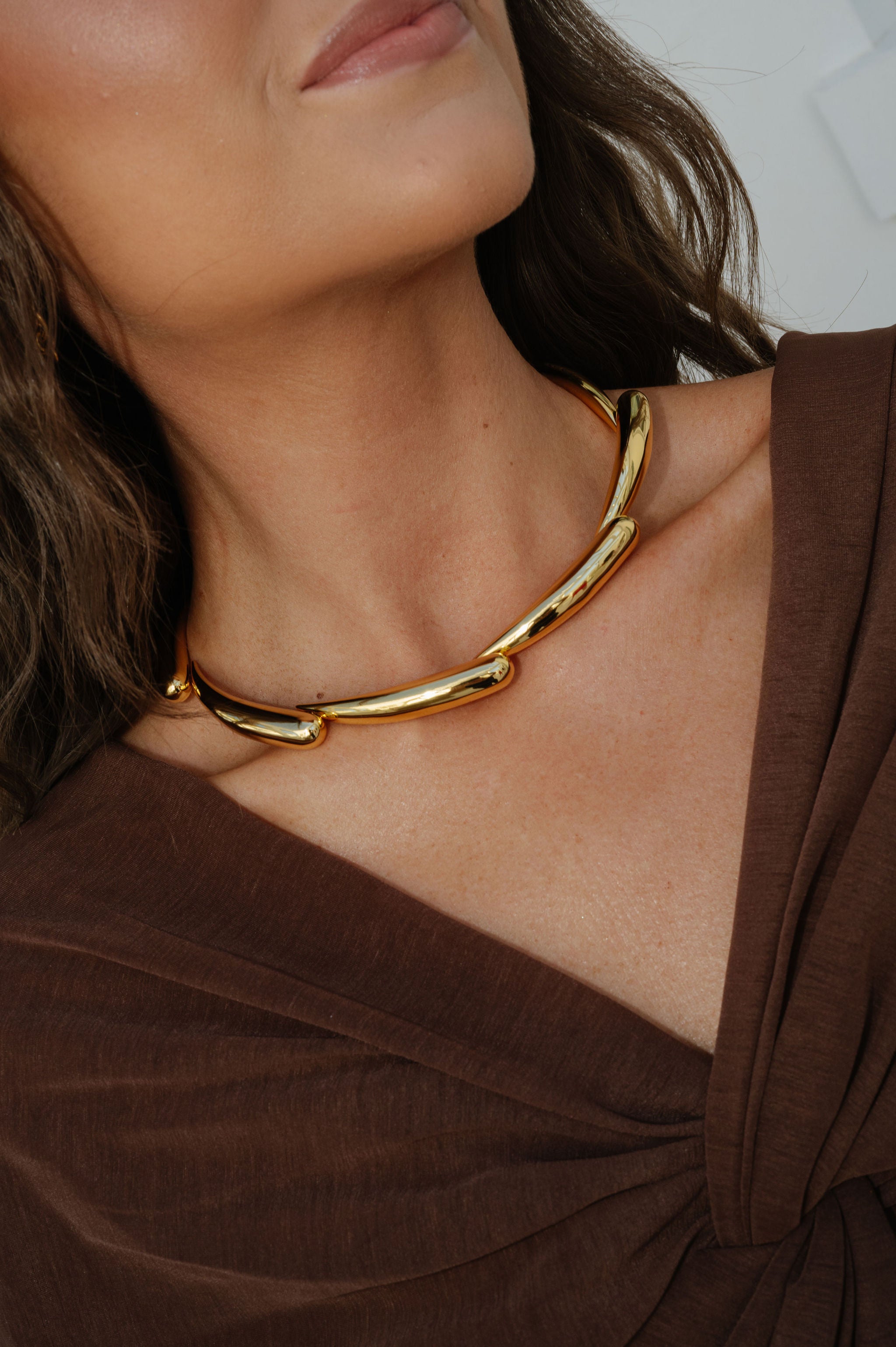 Vesper Statement Necklace-Gold