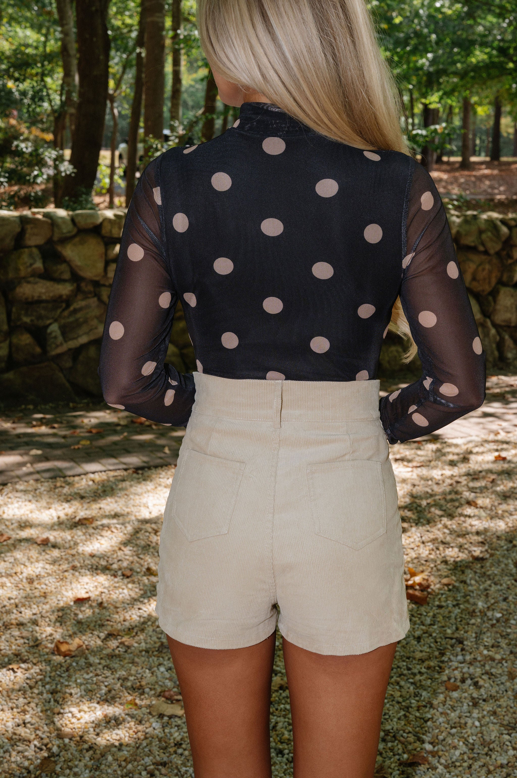 Bella Polka Dot Bodysuit- Black