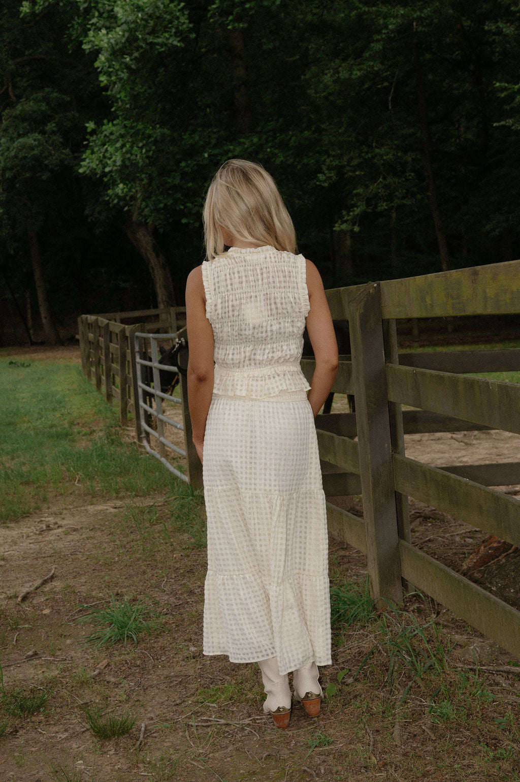 Lake Midi Skirt Set-Cream