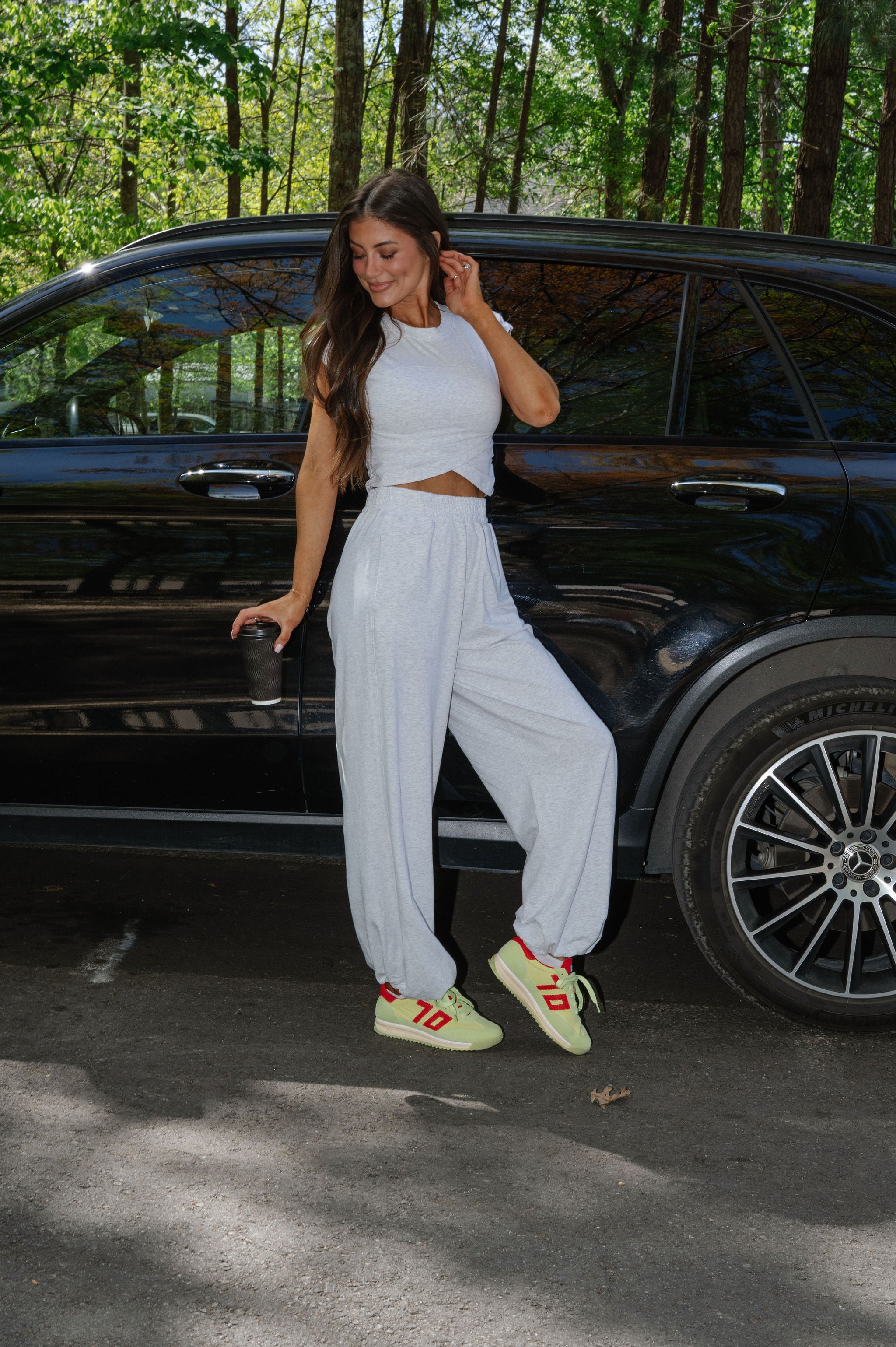 Tinsley Pants Set-Light Heather Grey