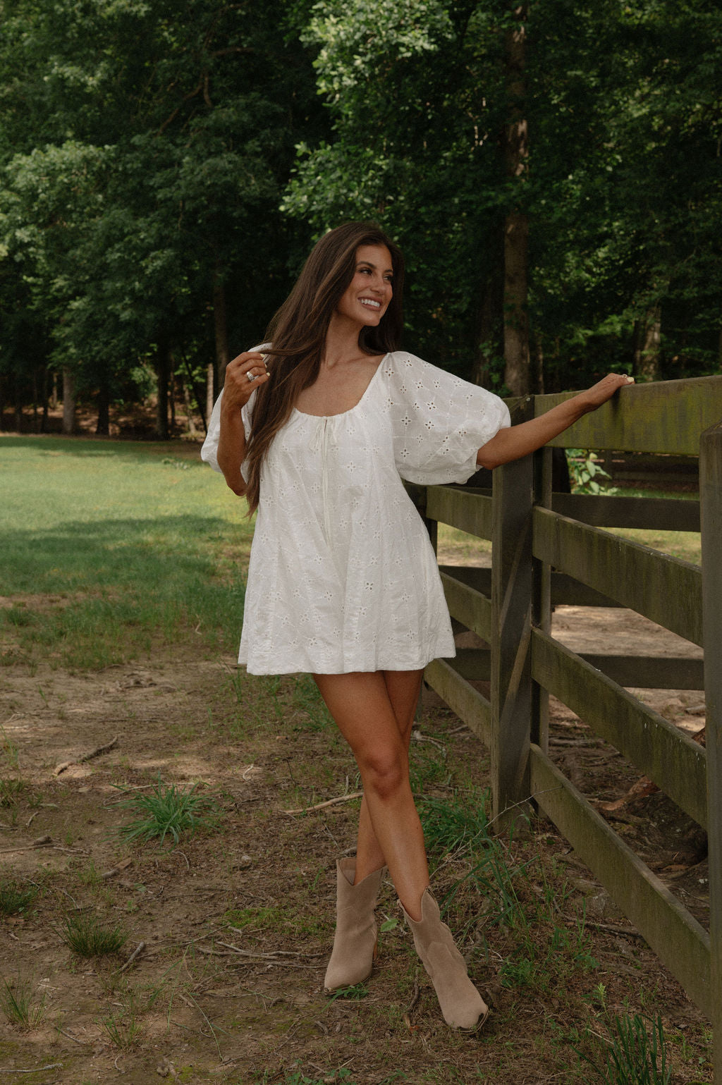 Summer Days Eyelet Romper-White
