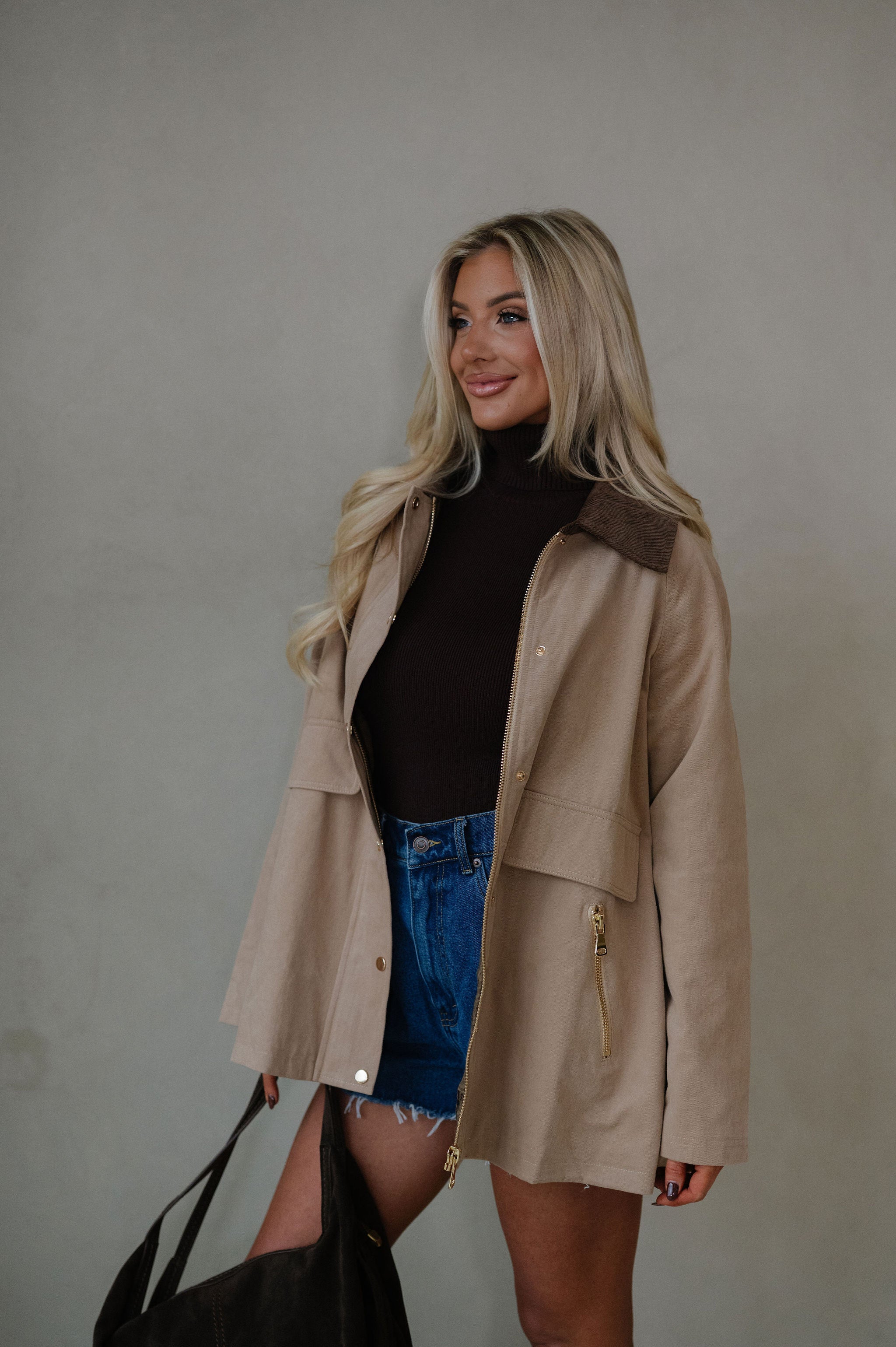 Mabel Barn Jacket-Beige