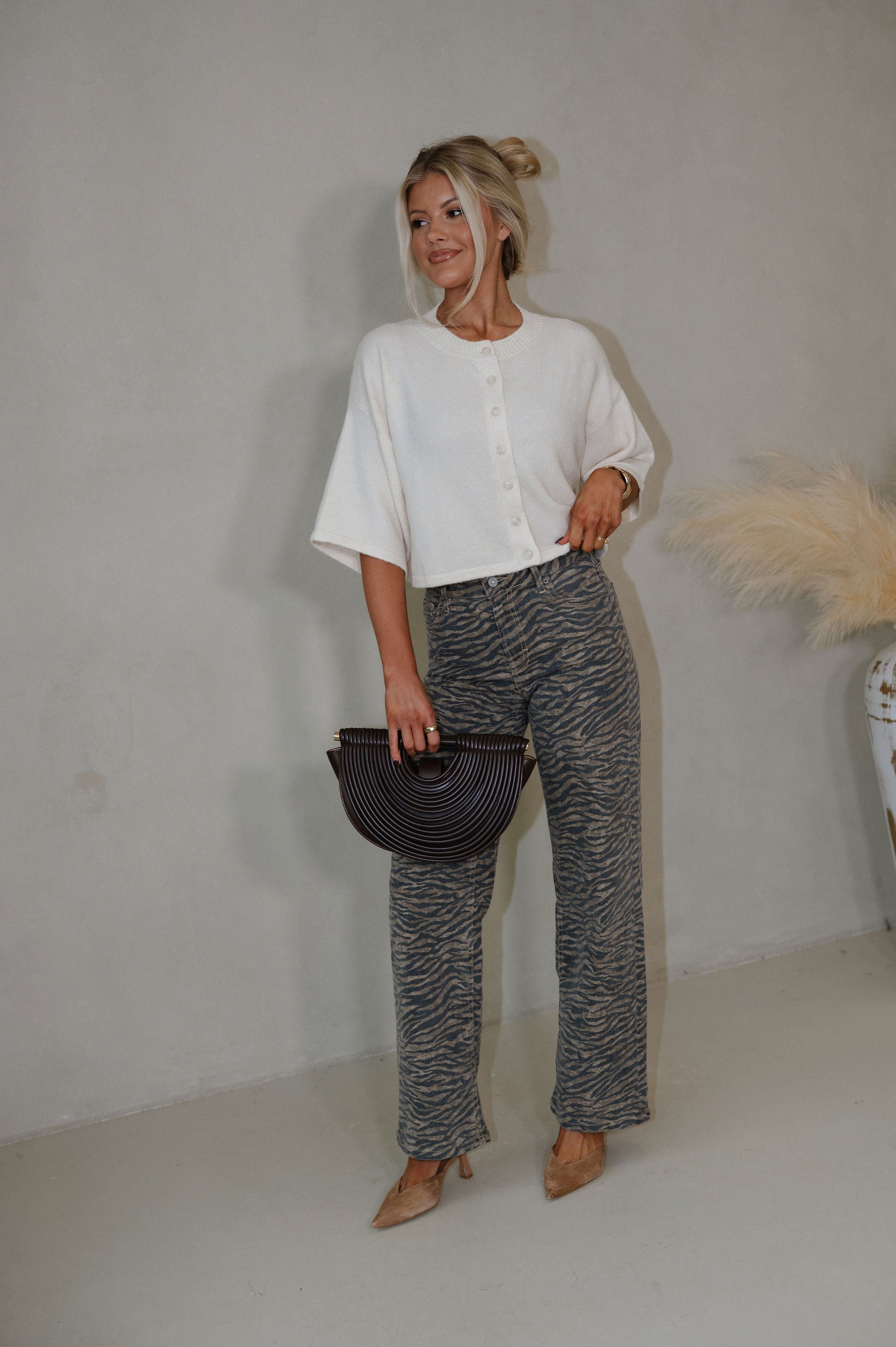 Nora Cardigan Top-Cream