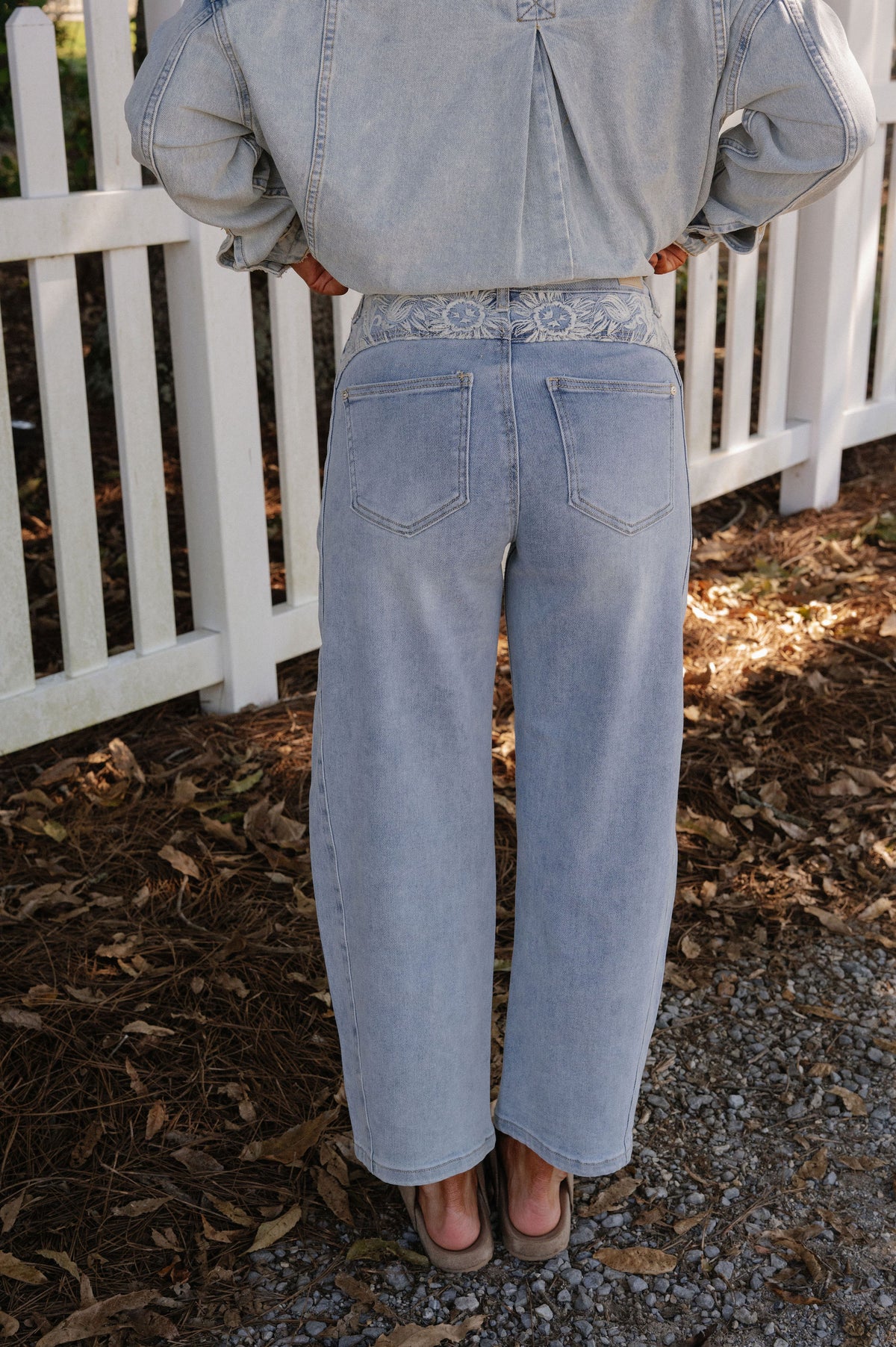 Oakley Embroidered Barrel Jeans-Light Denim