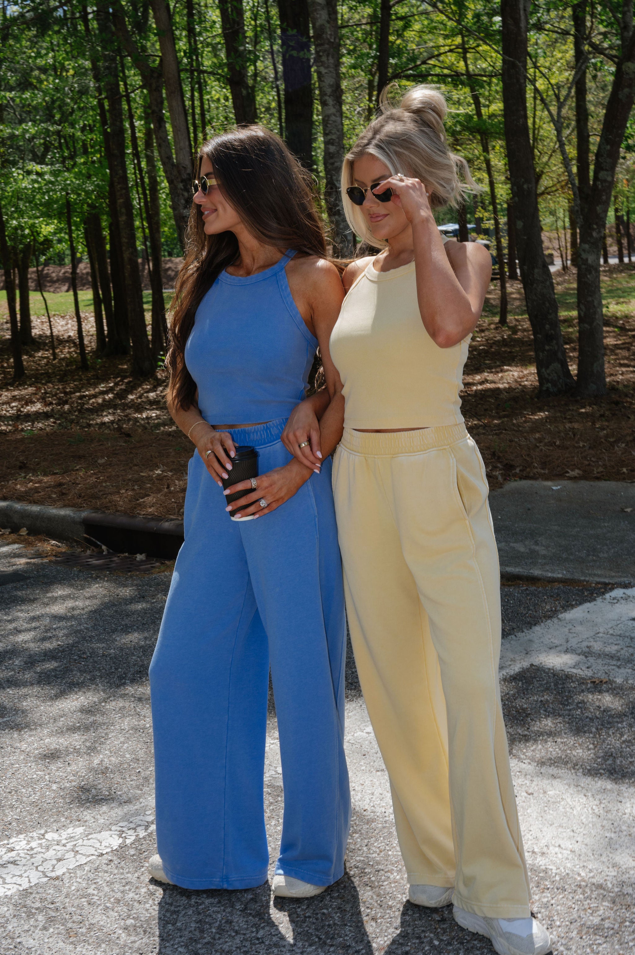 Stella French Terry Pants Set-Aqua Splash