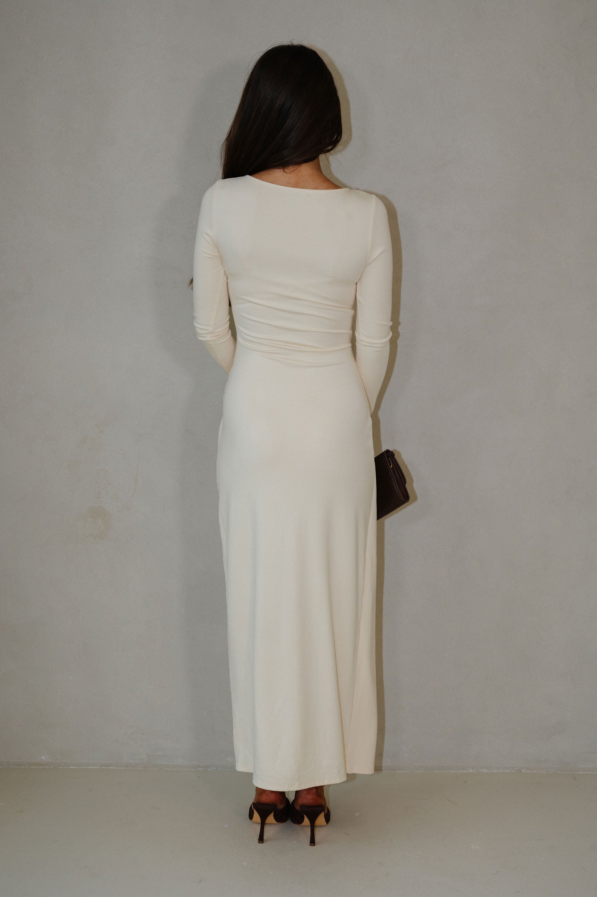 Addi Buckle Maxi Dress-Nude