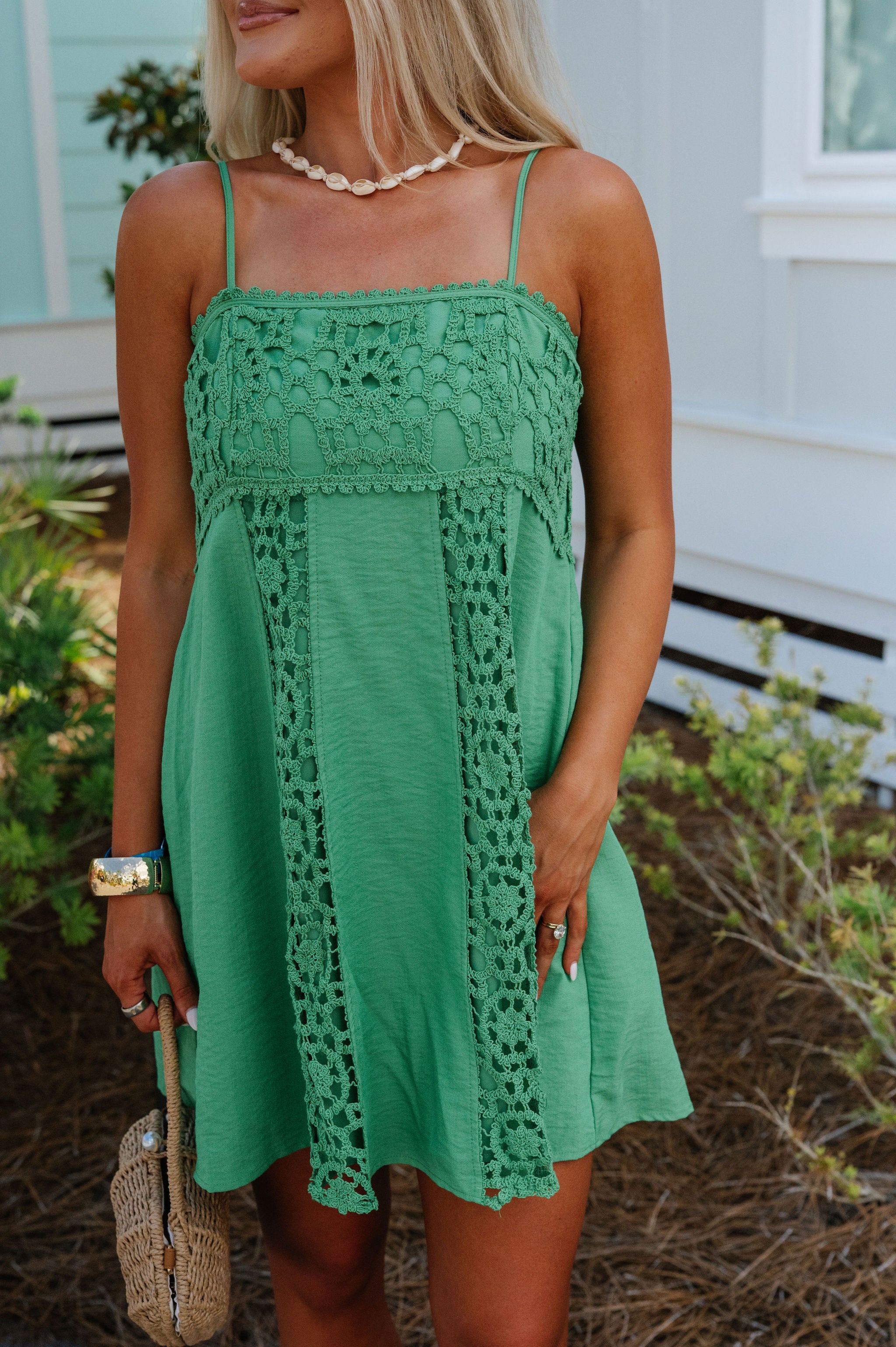 Jackie Mini Dress- Kelly Green