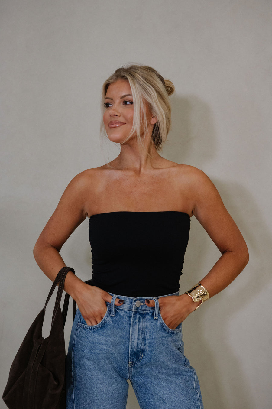 HALLIE™ – Bow Shoulderless Wide Leg Set
