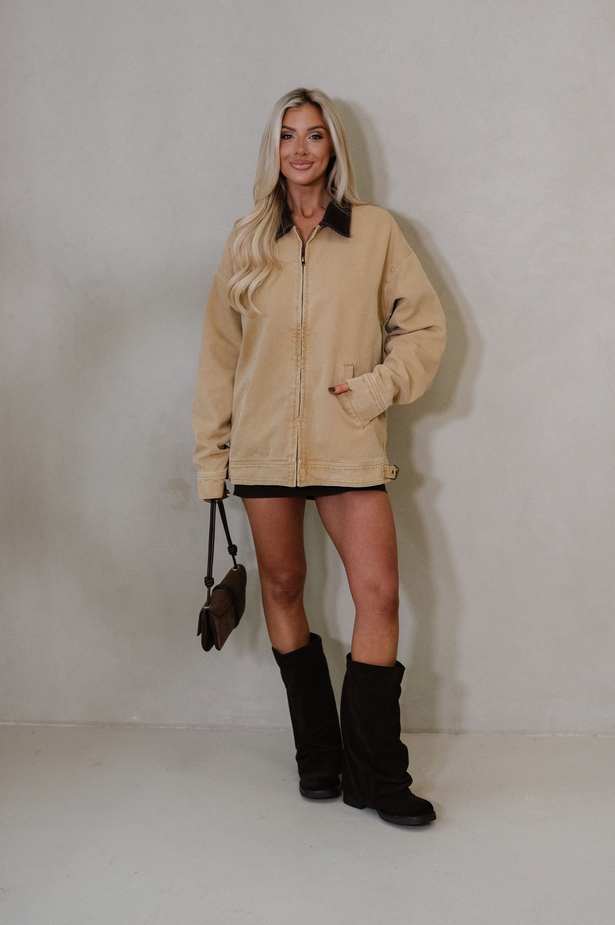 Elliott Barn Jacket-Taupe