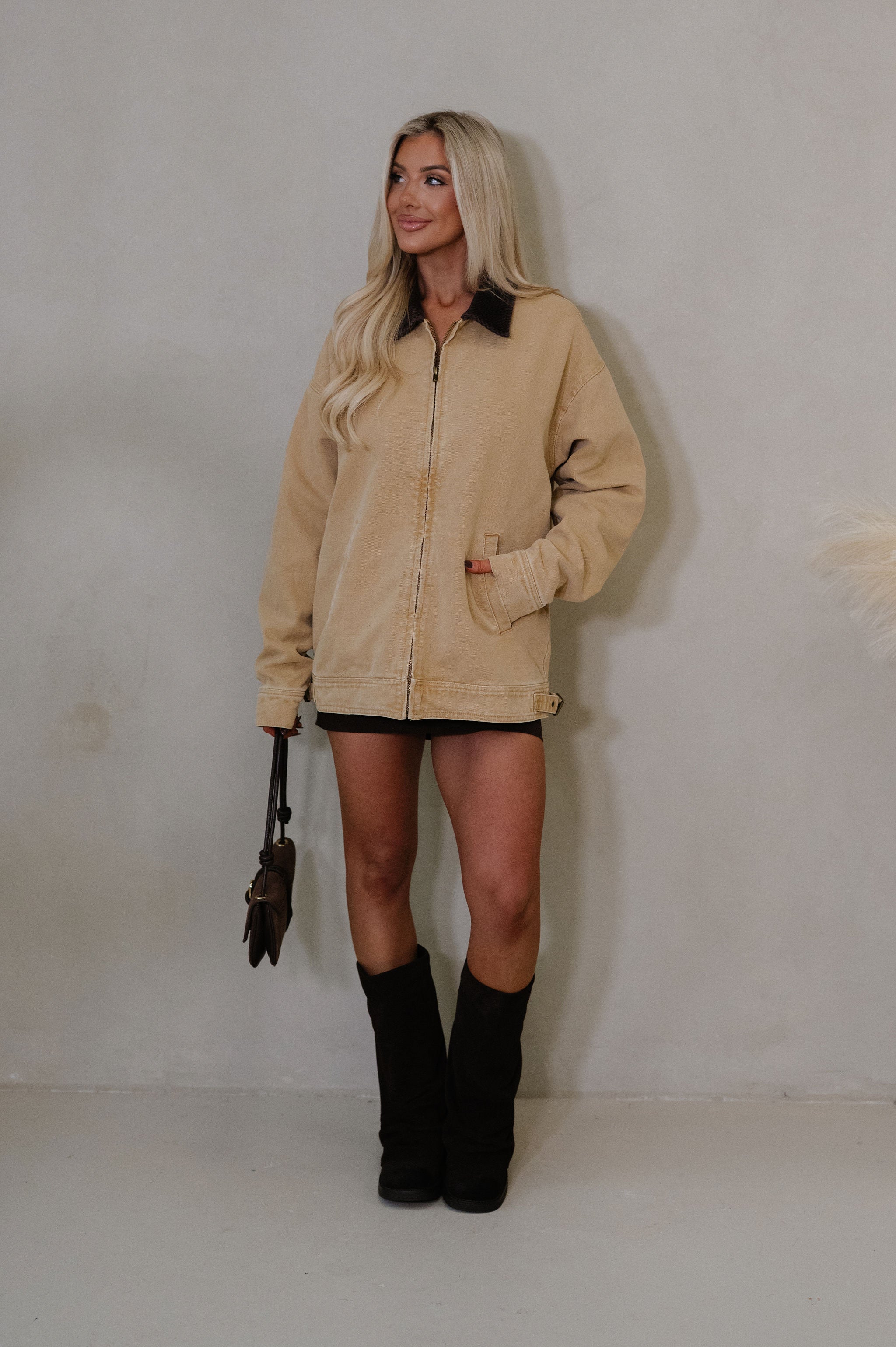 Elliott Barn Jacket-Taupe