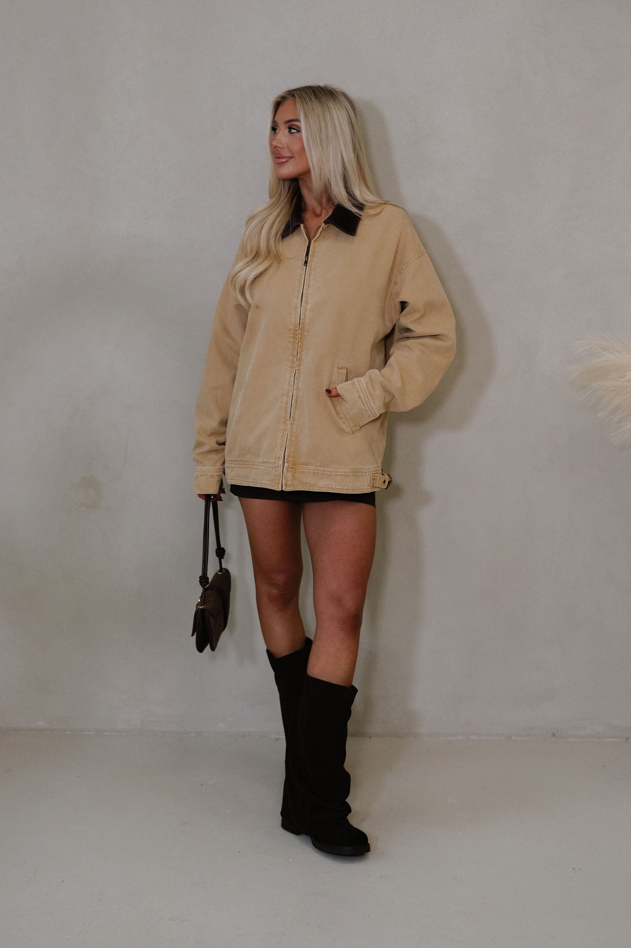 Elliott Barn Jacket-Taupe