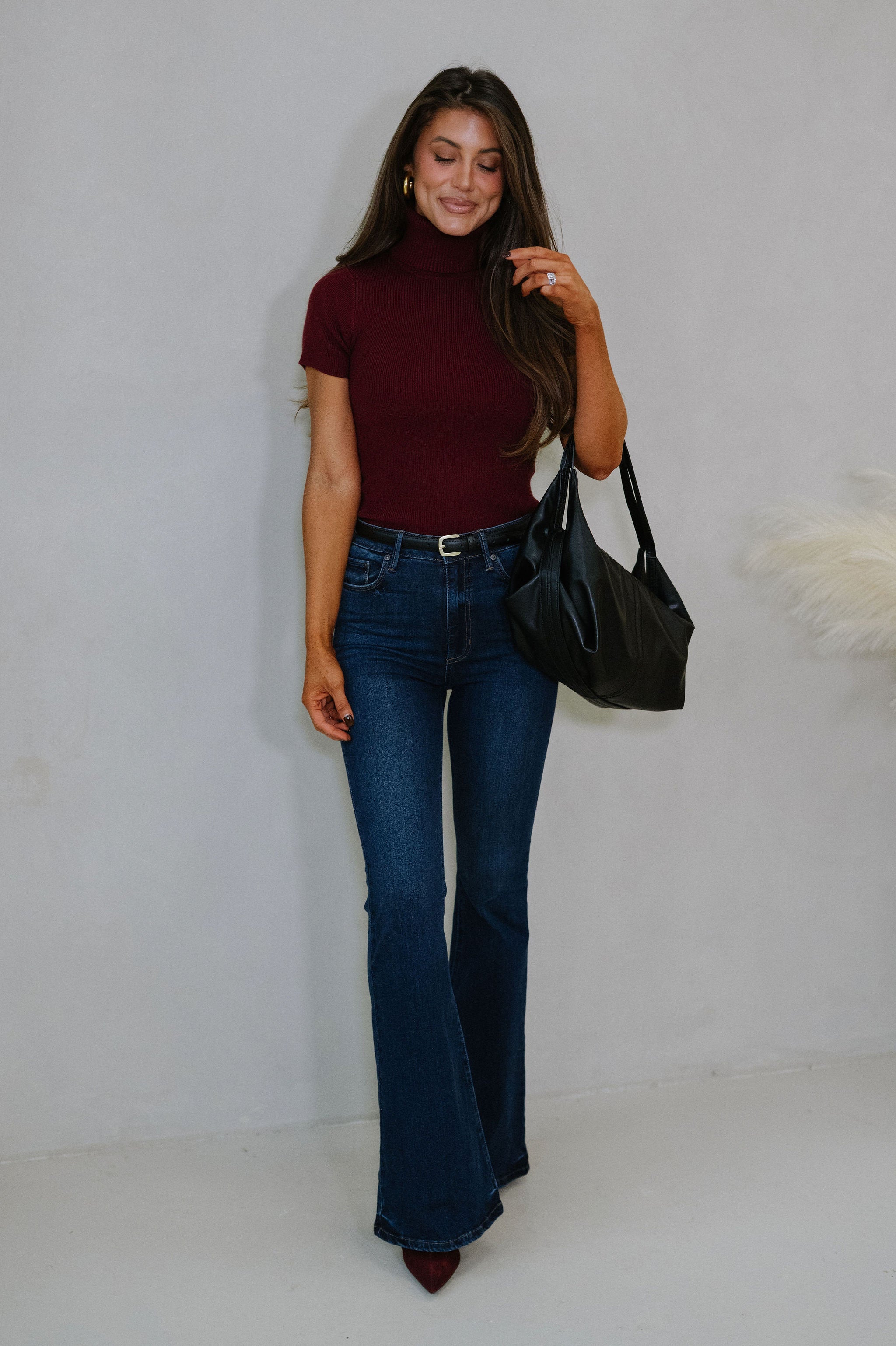 Monica Sweater-Burgundy