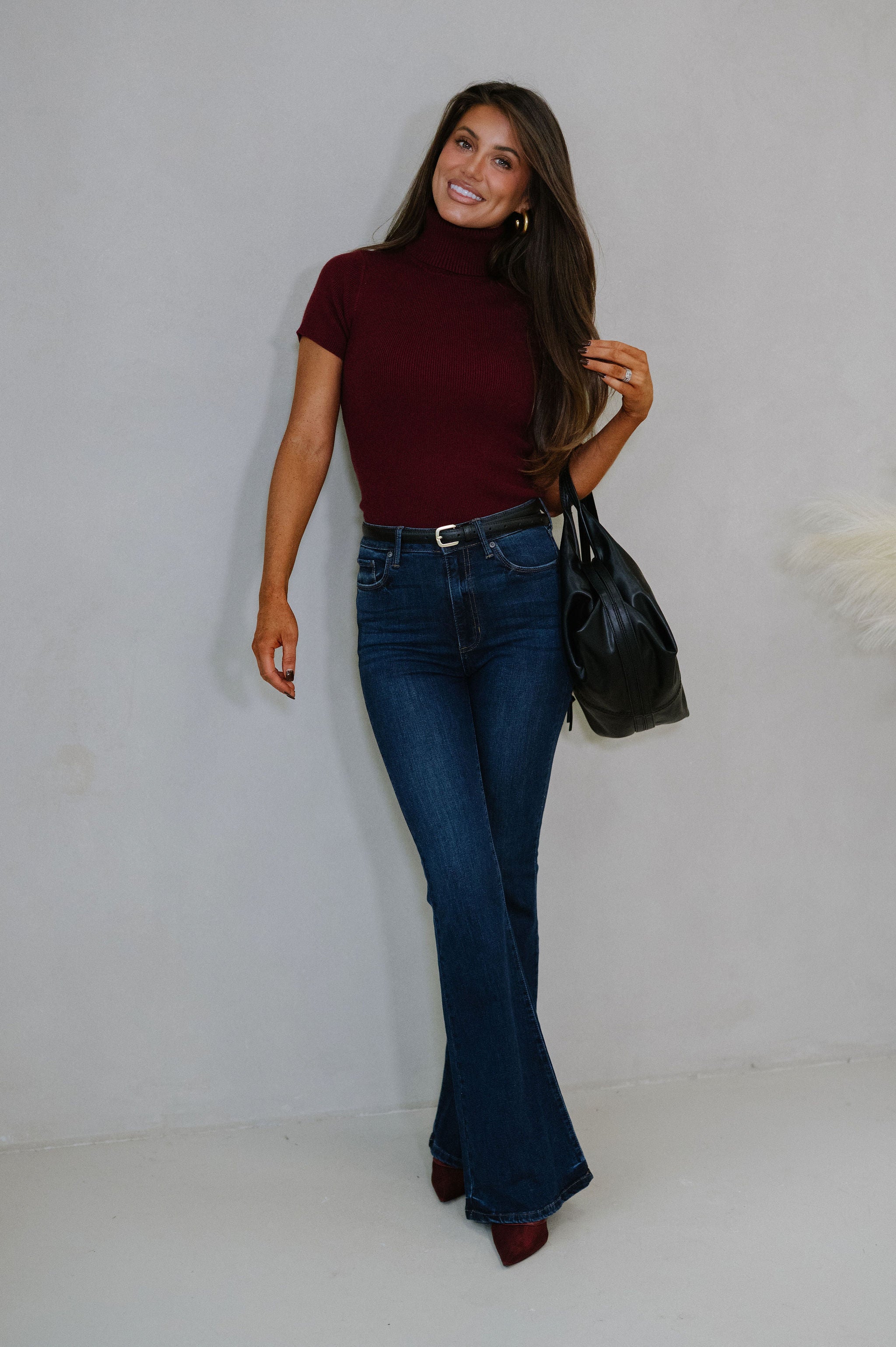 Monica Sweater-Burgundy