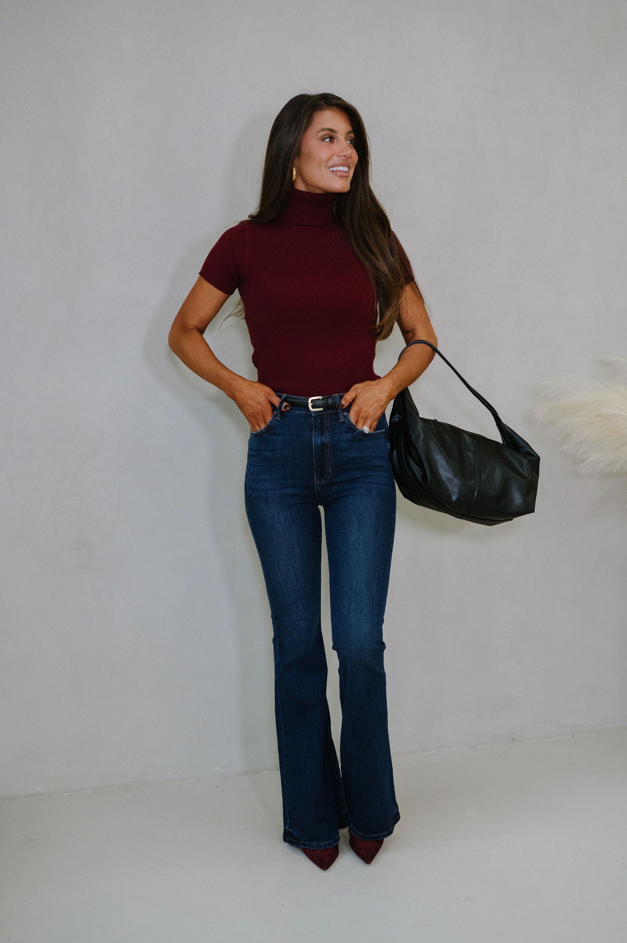 Monica Sweater-Burgundy