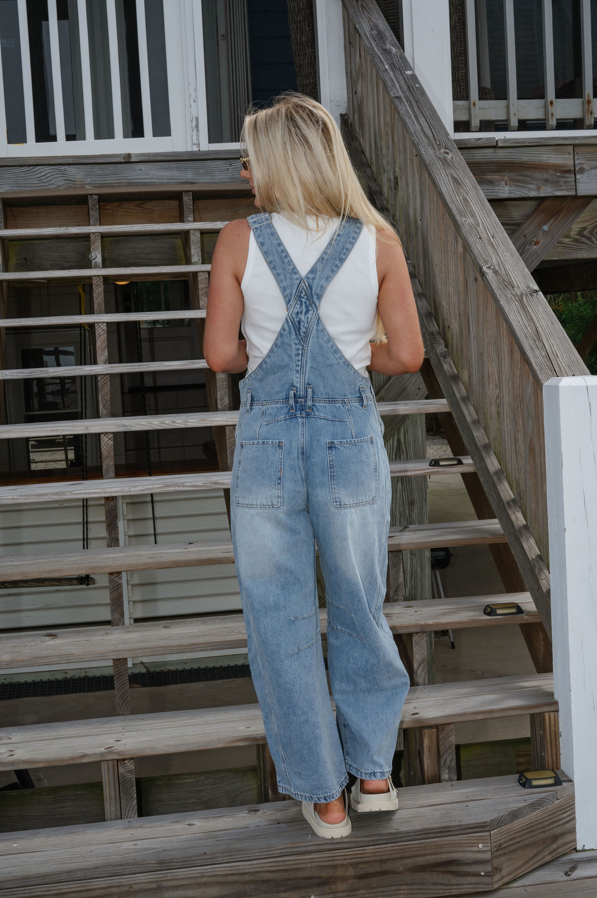 Stapleton Overalls-Light Denim