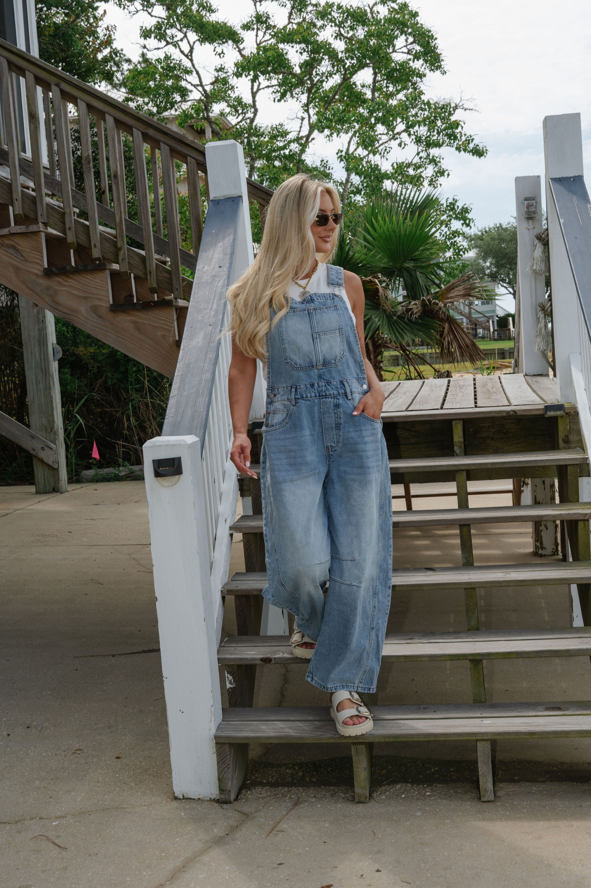 Stapleton Overalls-Light Denim