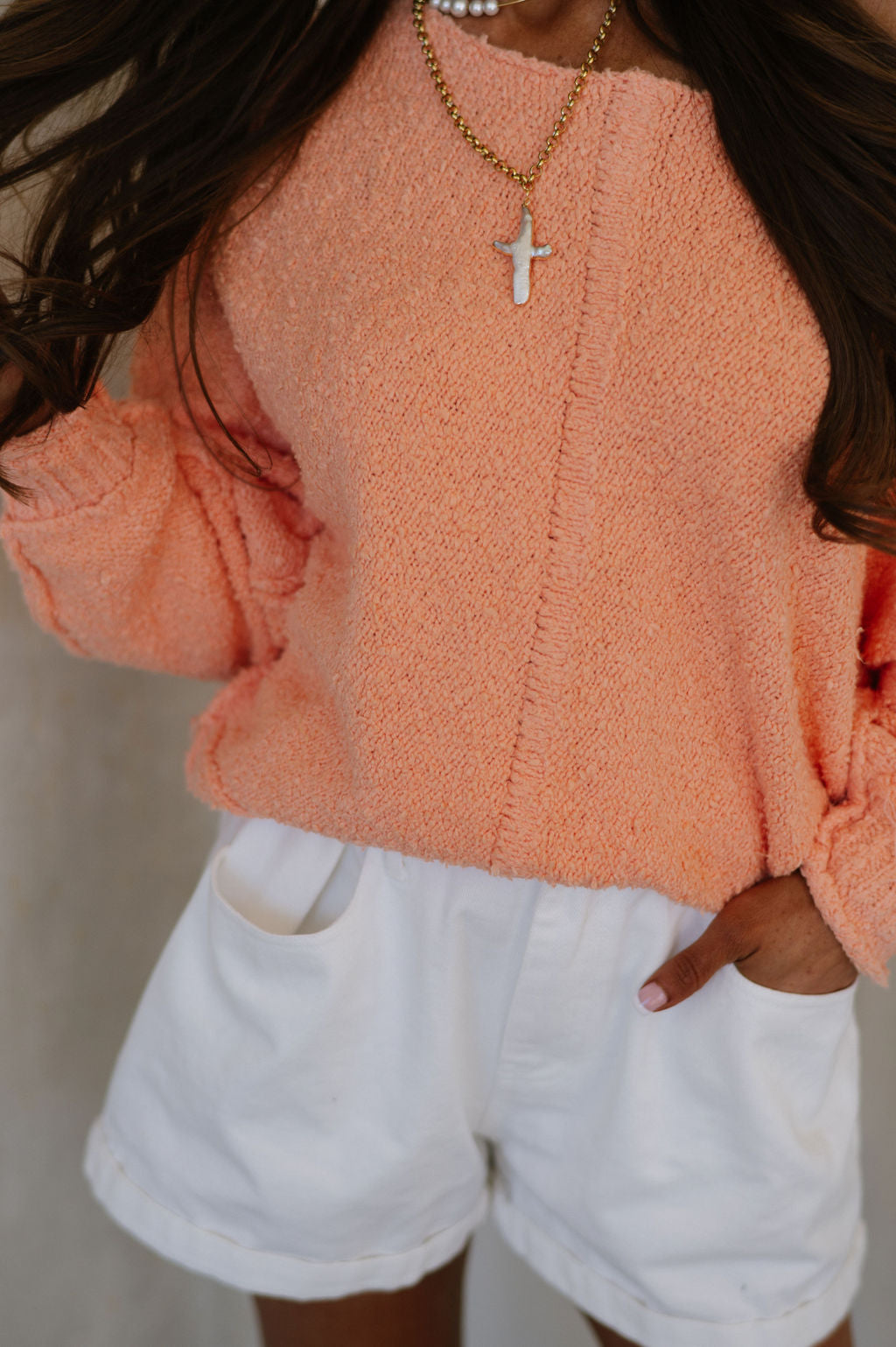 Reyes Sweater-Dusty Coral