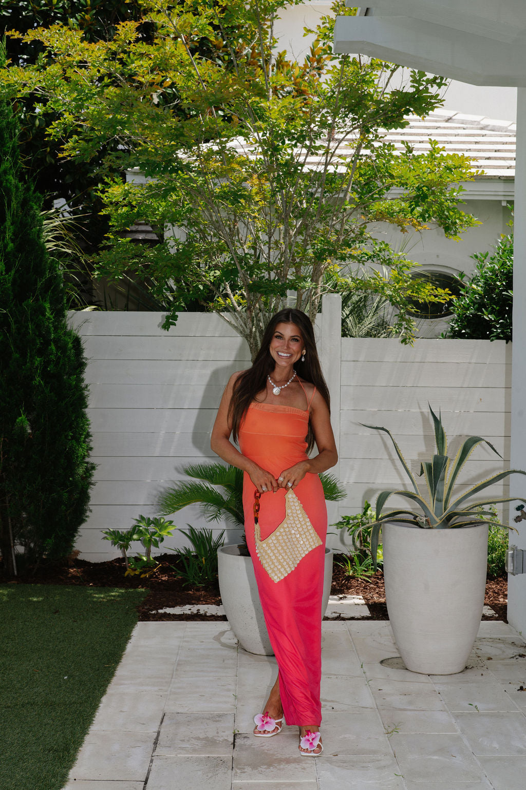 Sunset Mesh Ombre Dress
