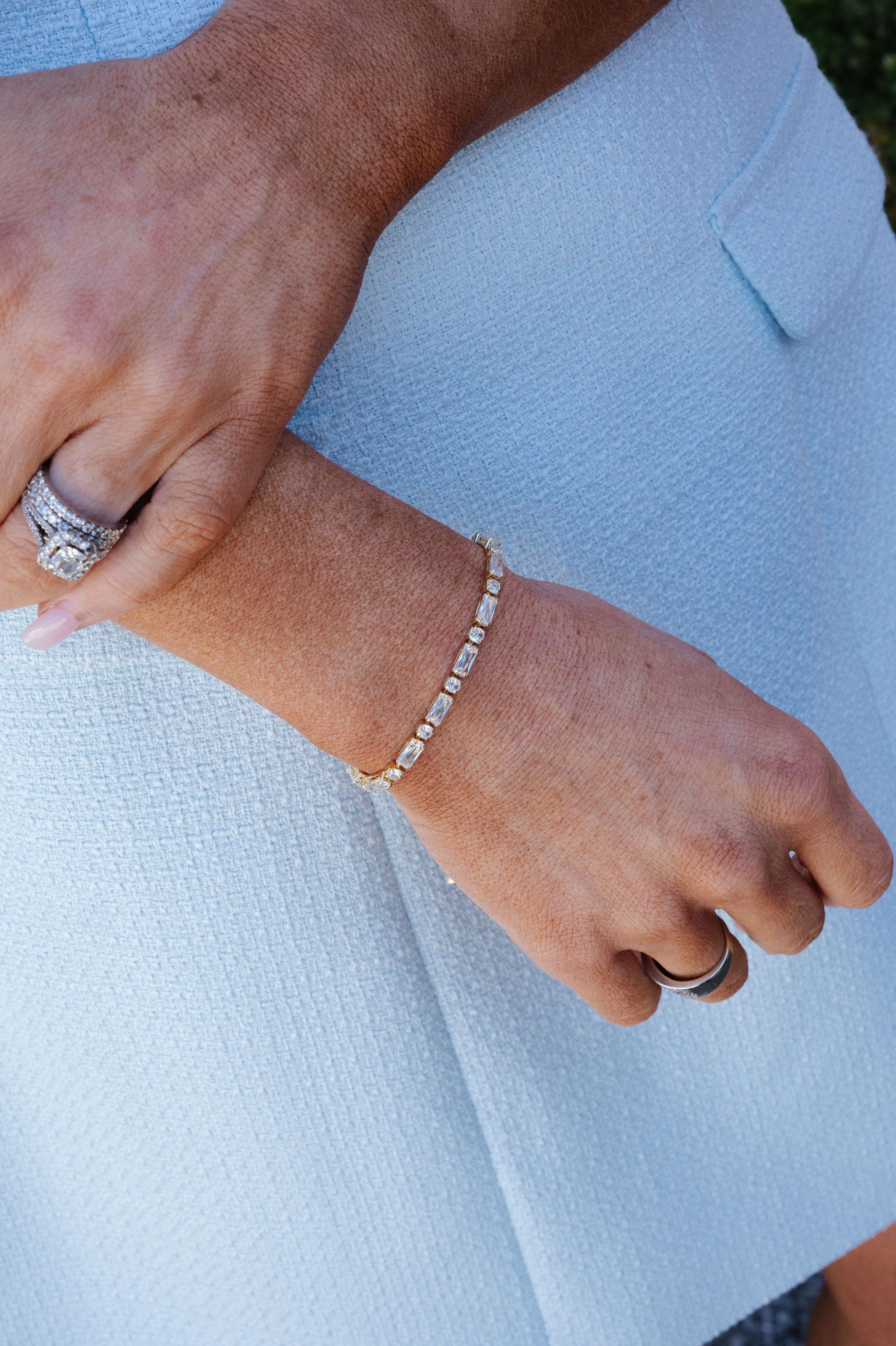 Baguette Chain Bracelet-Gold *Final Sale*