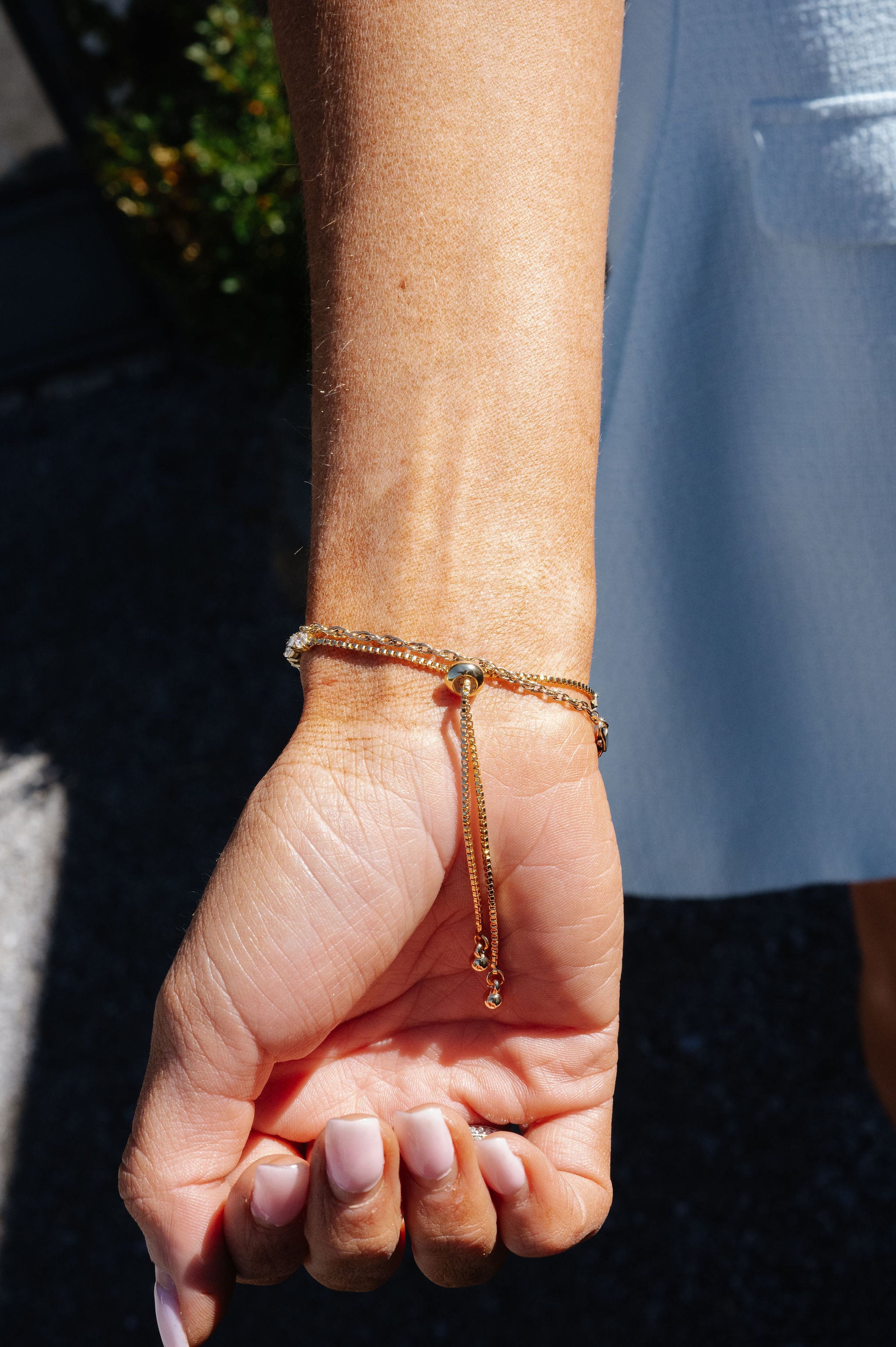 Baguette Chain Bracelet-Gold *Final Sale*