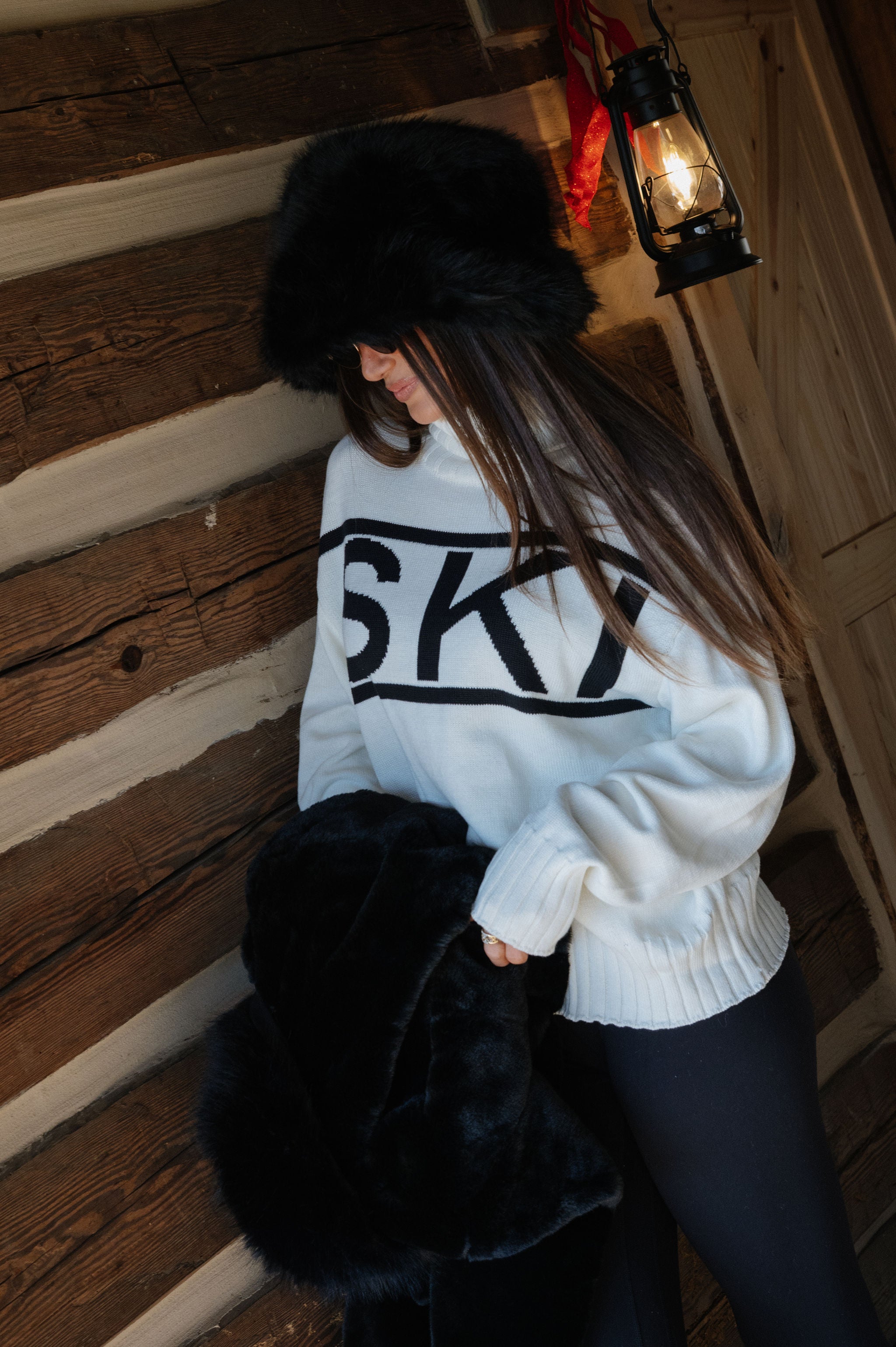 Ski Turtleneck Sweater-Off White